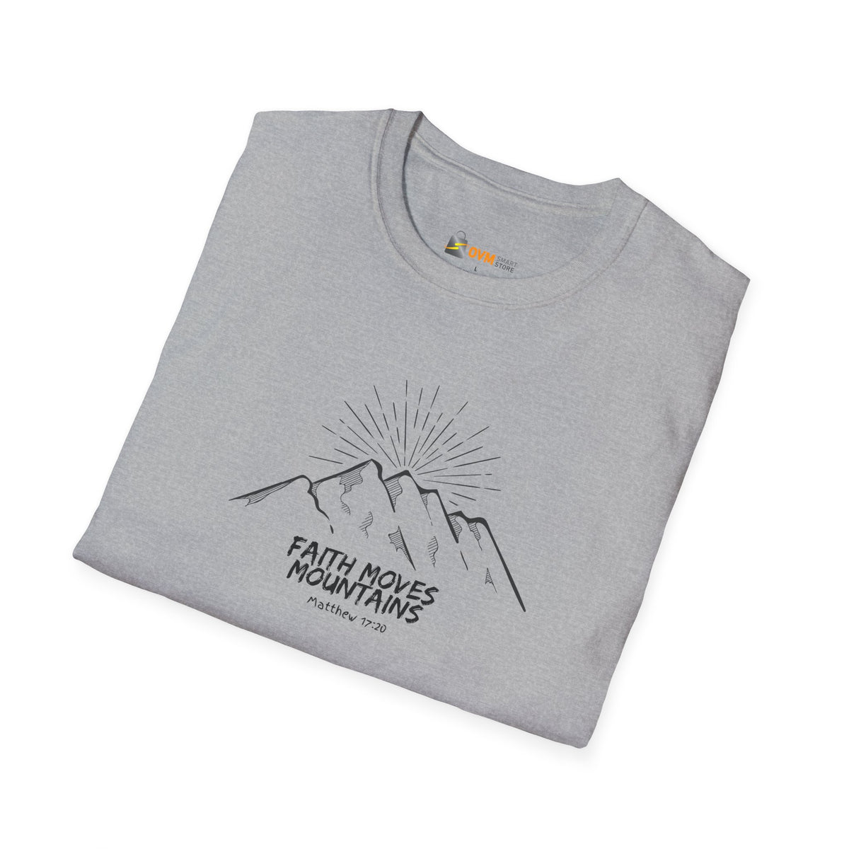 Faith Moves Mountains- Unisex Softstyle T-Shirt