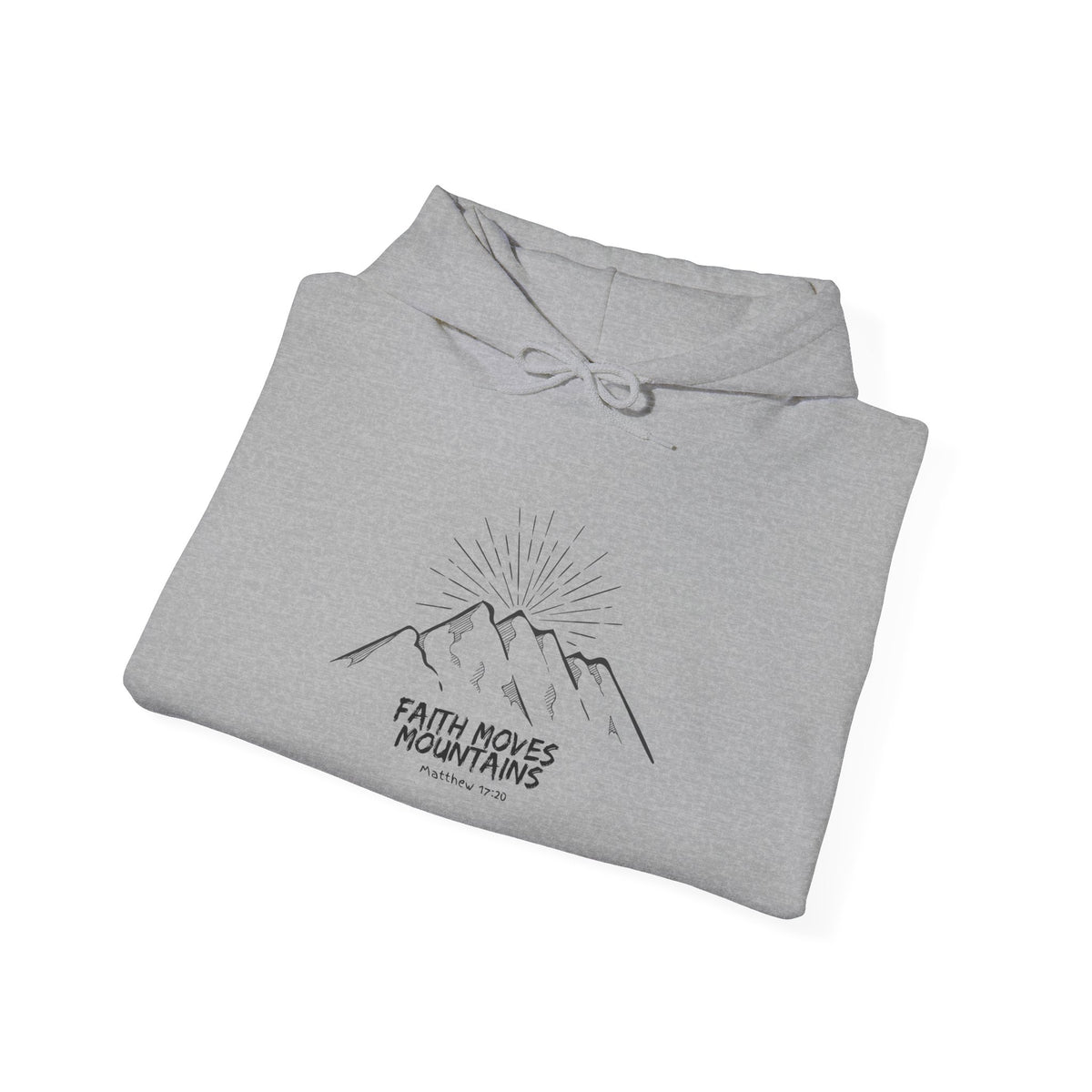 "Faith Moves Mountains" Unisex Heavy Blend™ Hooded Sweatshirt