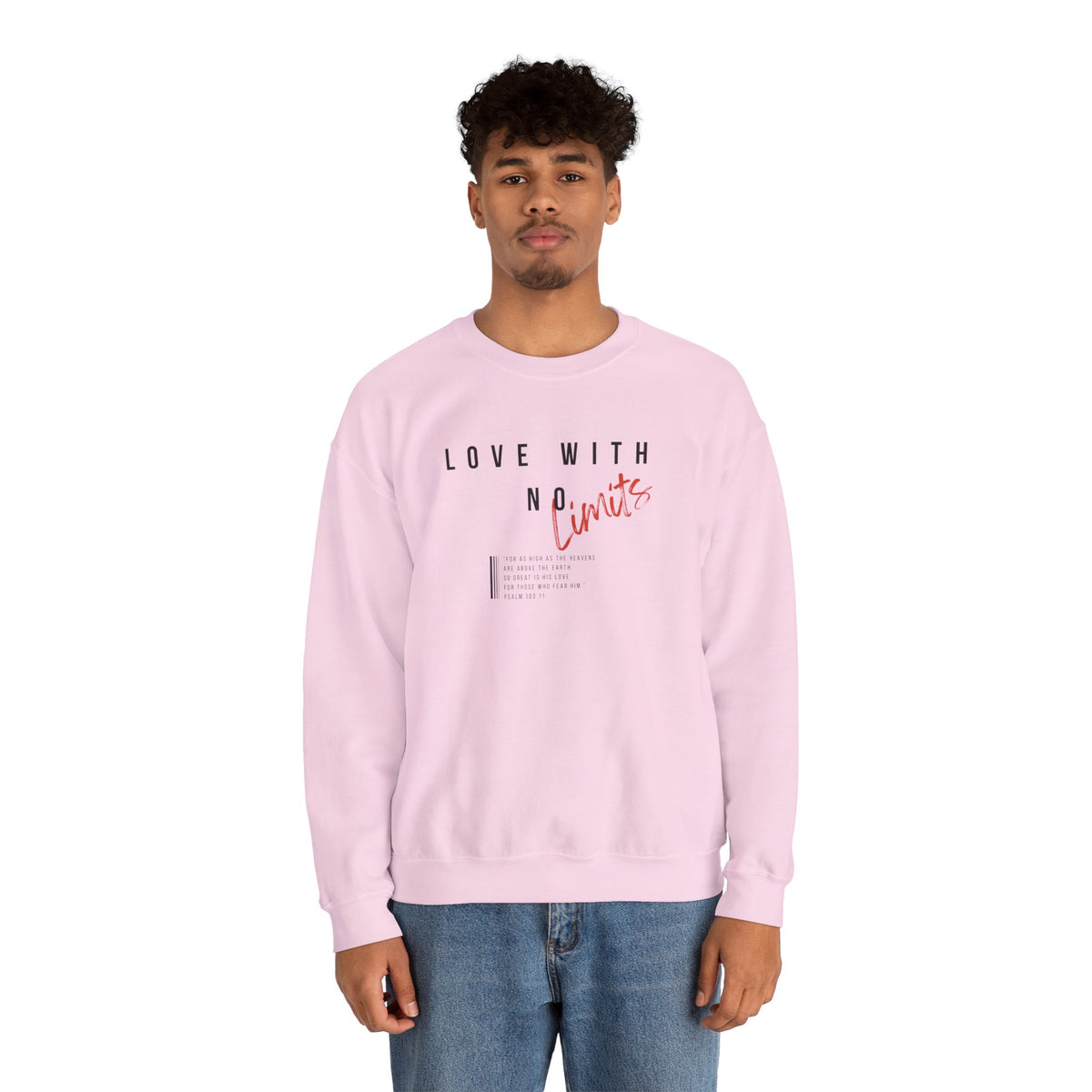 Love With No Limits- Unisex Heavy Blend™ Crewneck Sweatshirt