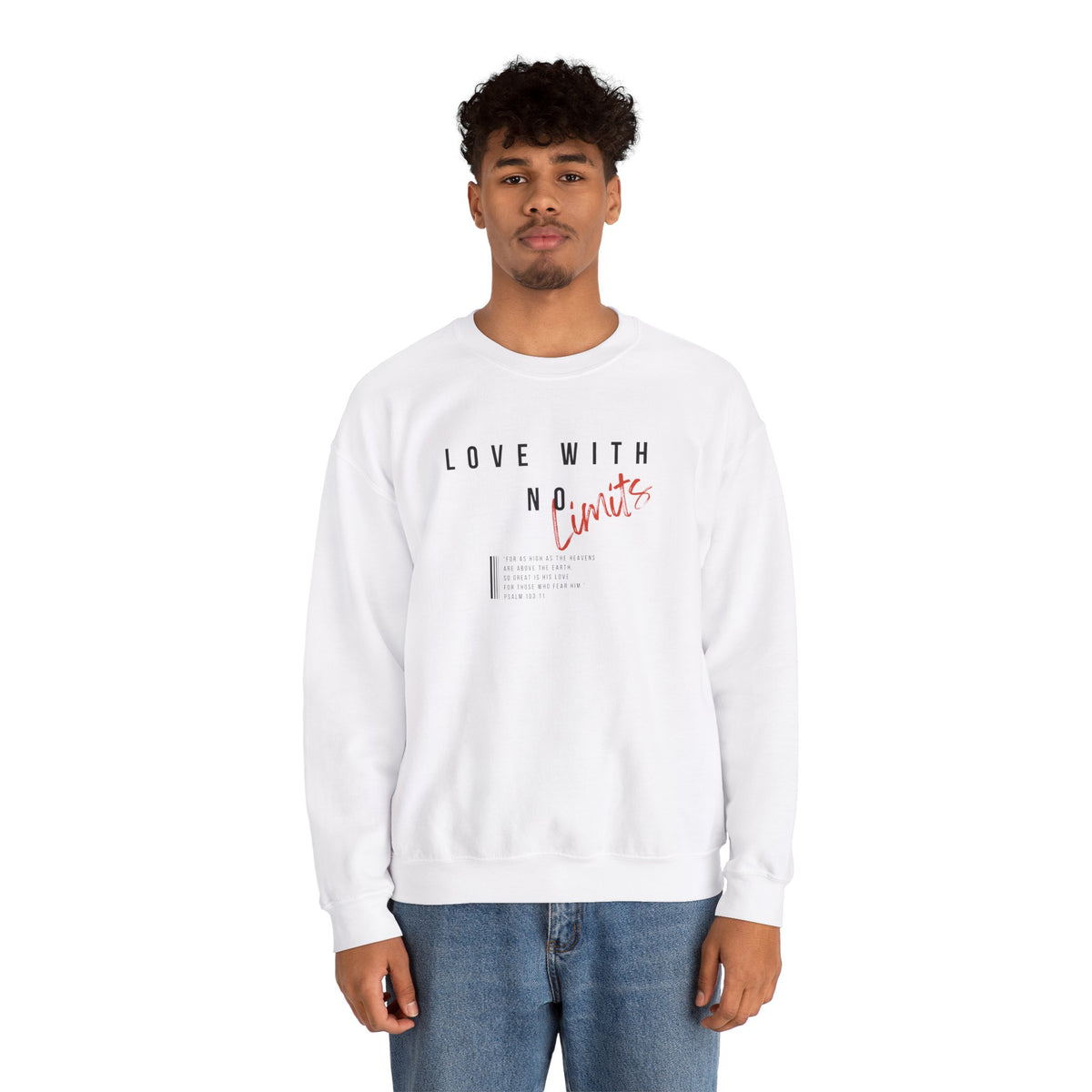 Love With No Limits- Unisex Heavy Blend™ Crewneck Sweatshirt