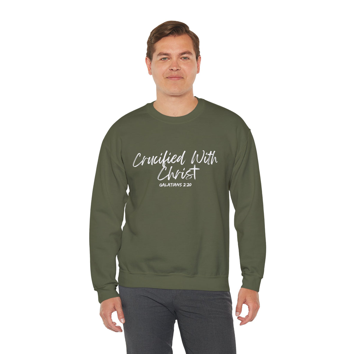 Crucified With Christ- Unisex Heavy Blend™ Crewneck Sweatshirt