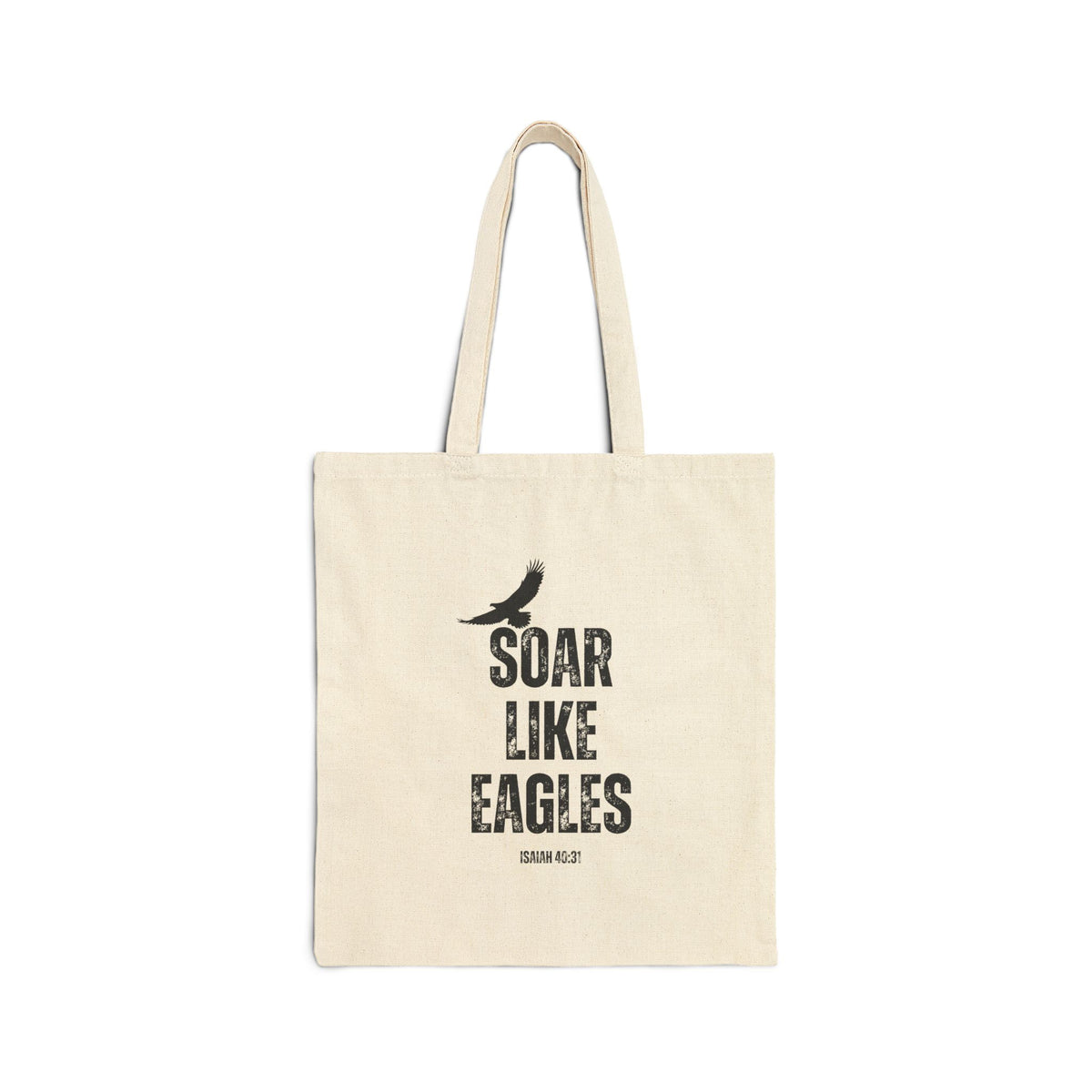 "Soar Like Eagles" Cotton Canvas Tote Bag