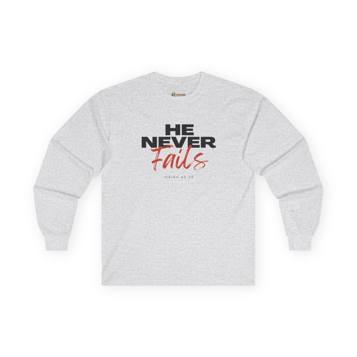 He Never Fails- Unisex Ultra Cotton Long Sleeve Tee