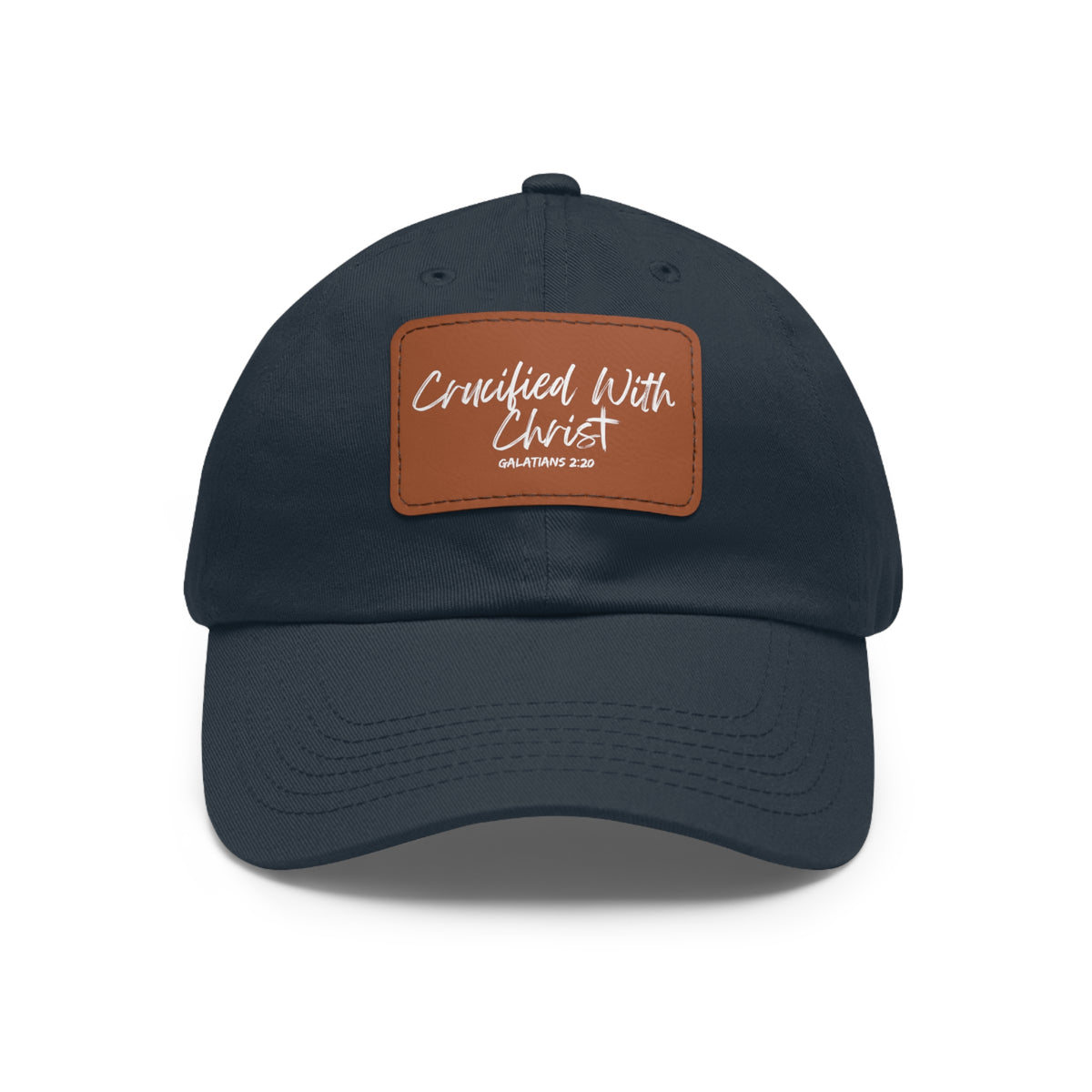 Crucified With Christ- Dad Hat with Leather Patch (Rectangle)