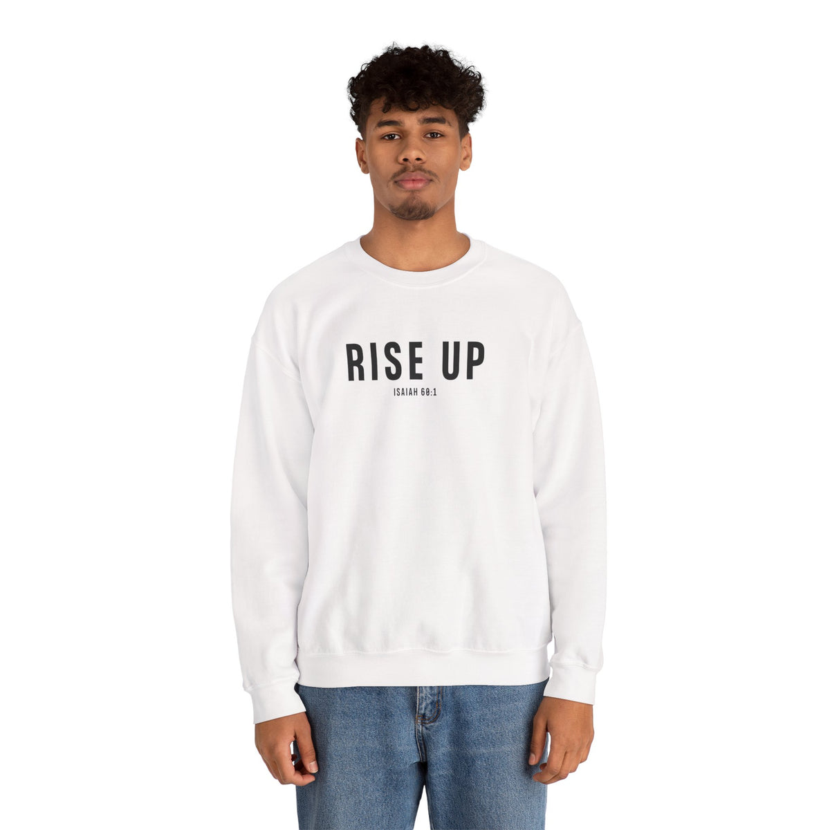 Rise Up Christian Sweatshirt – Isaiah 60:1 Wear Your Faith