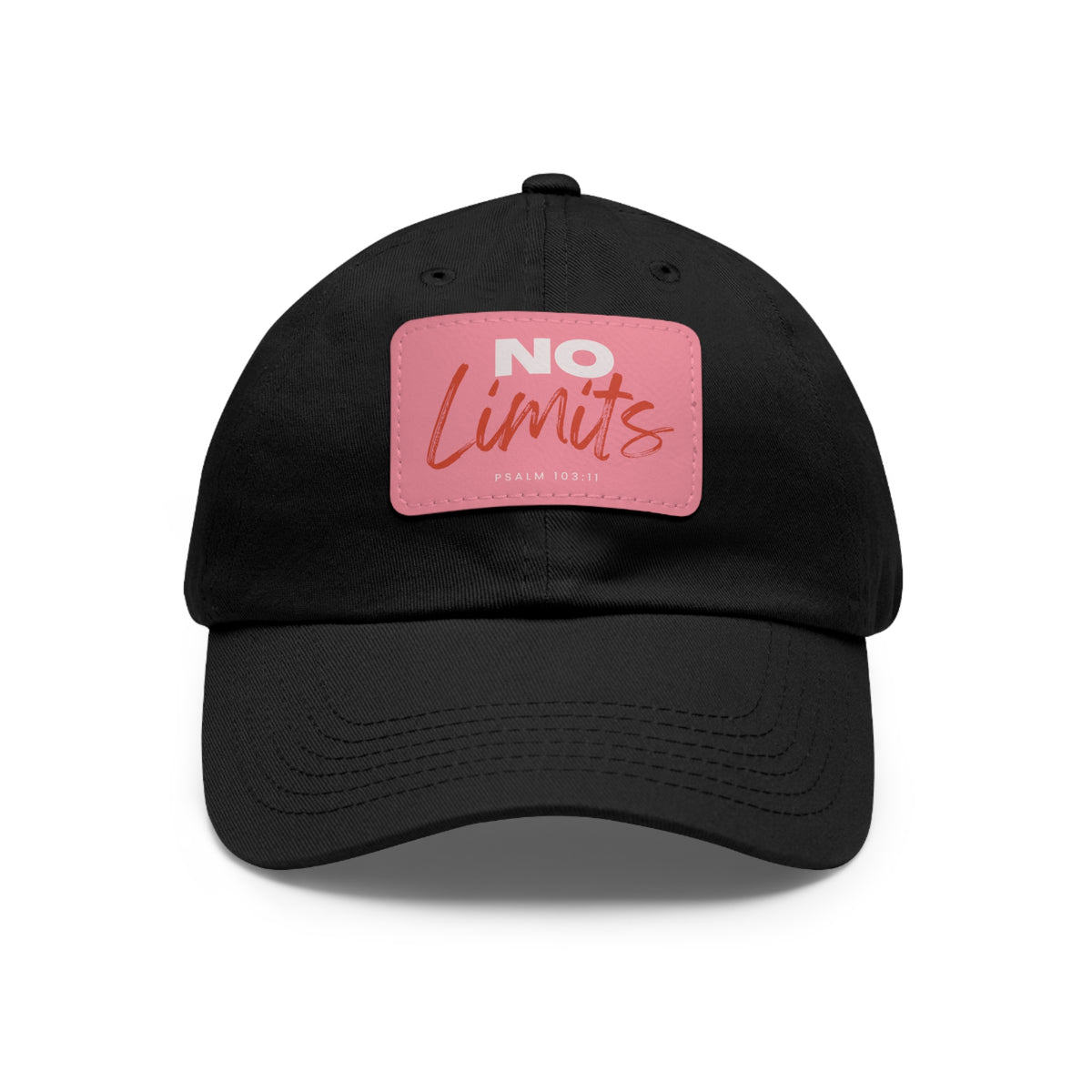 No Limits- Dad Hat with Leather Patch (Rectangle)