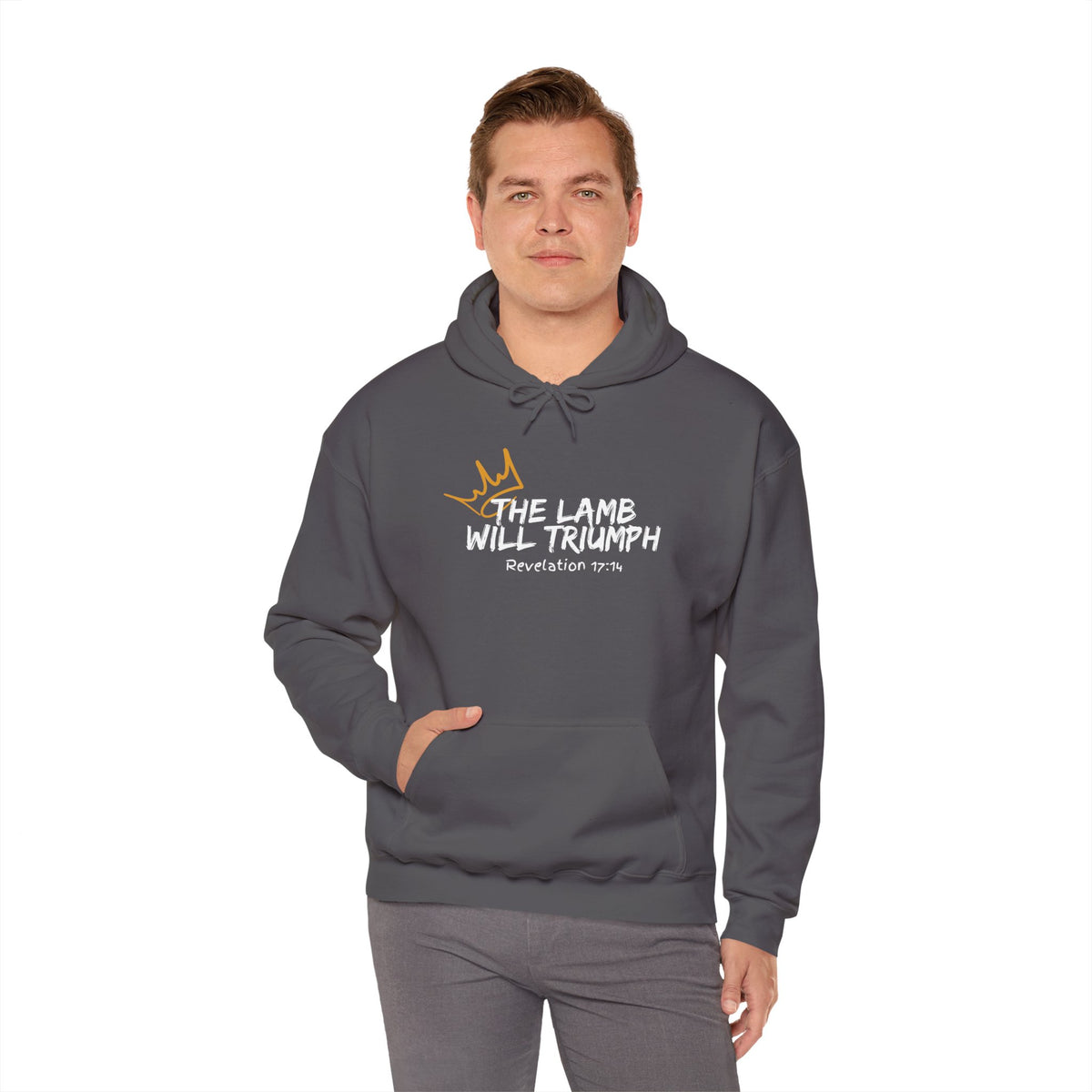 "The Lamb Will Triumph" Unisex Heavy Blend™ Hooded Sweatshirt