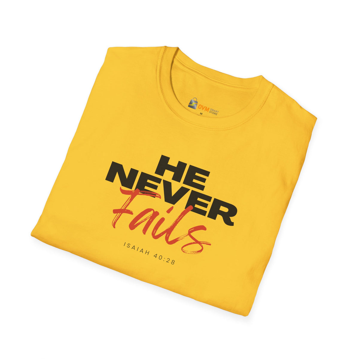 He Never Fails- Unisex Softstyle T-Shirt