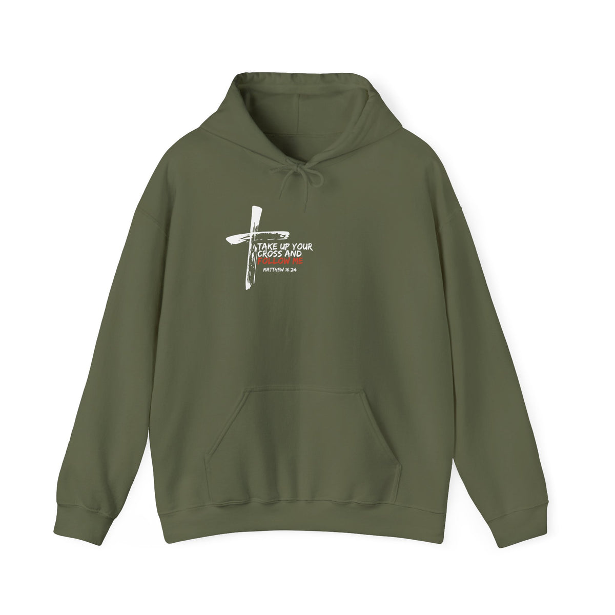 "Take Up Your Cross and Follow Me" Unisex Heavy Blend™ Hooded Sweatshirt