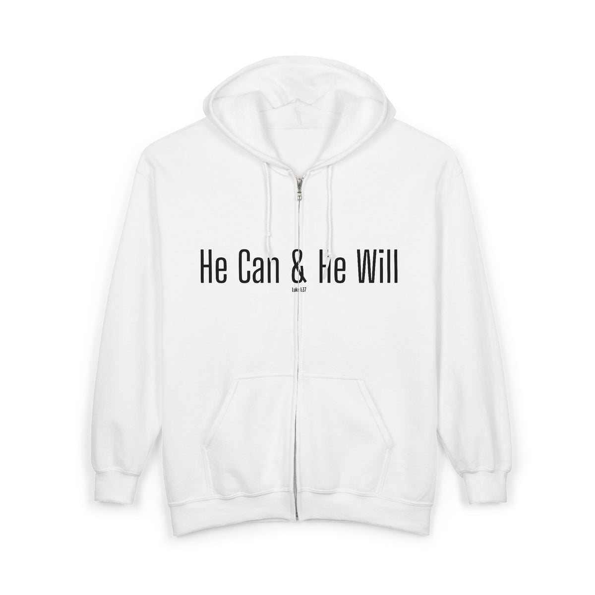 He Can & He Will | Men's Heavy Blend™ Full Zip Hooded Sweatshirt