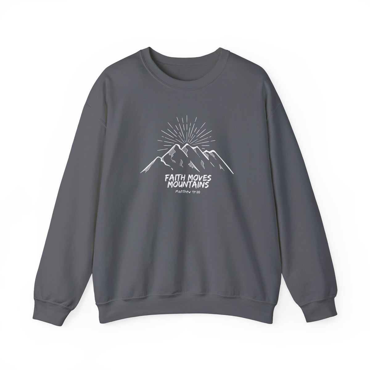 Faith Moves Mountains- Unisex Heavy Blend™ Crewneck Sweatshirt