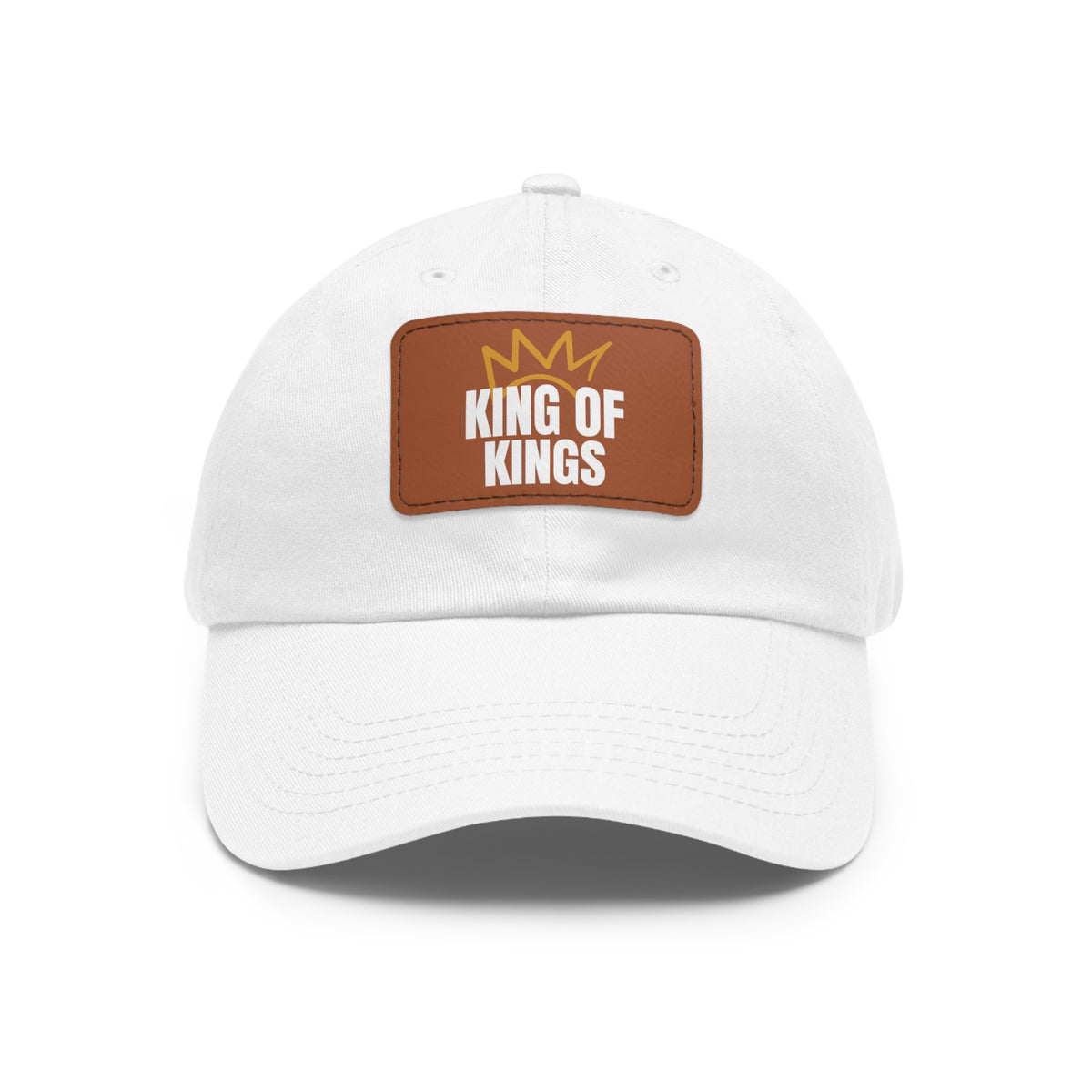 Dad Hat with Leather Patch (Rectangle)
