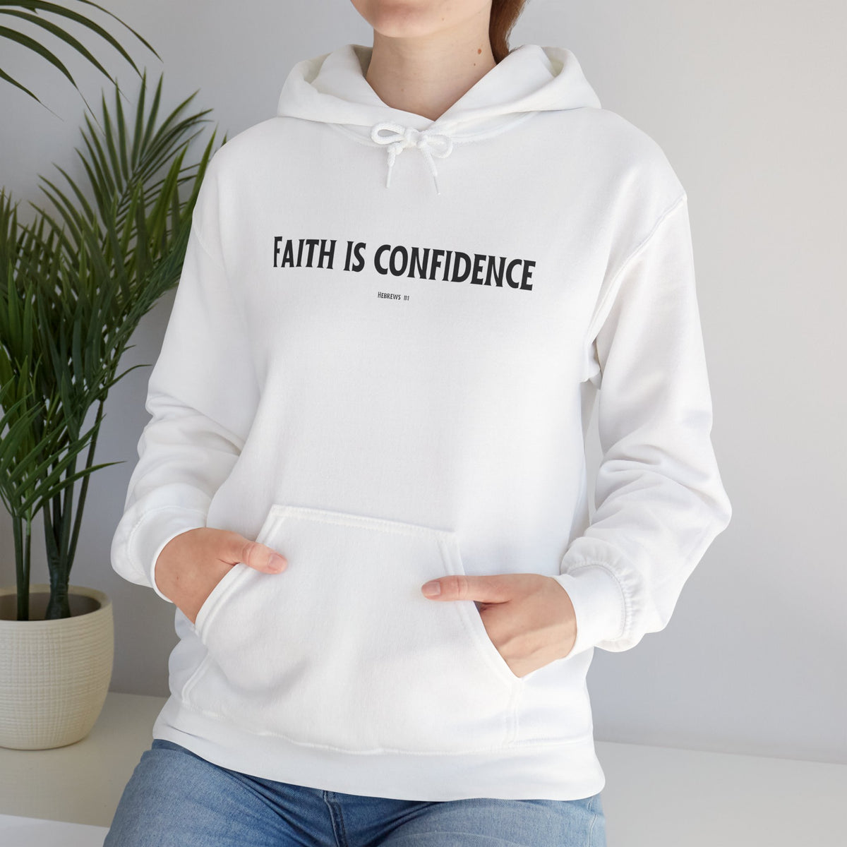 Faith is Confidence Christian Hoodie – Faith-Based Christmas Wear | Unisex Heavy Blend™ Hooded Sweatshirt