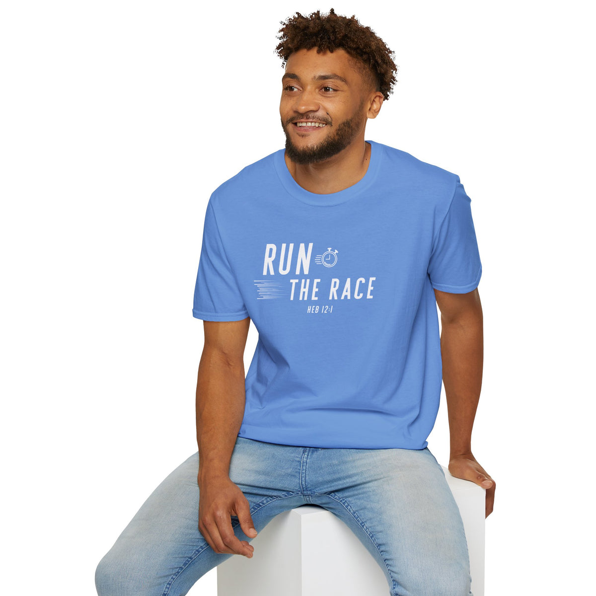 Run the Race Christian T-Shirt – Hebrews 12:1 Faith Apparel