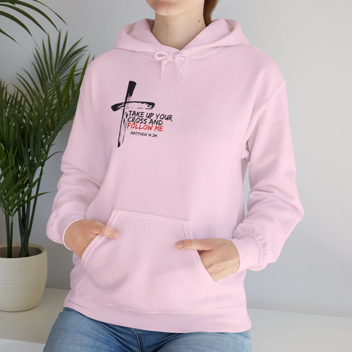 "Take Up Your Cross and Follow Me" Unisex Heavy Blend™ Hooded Sweatshirt