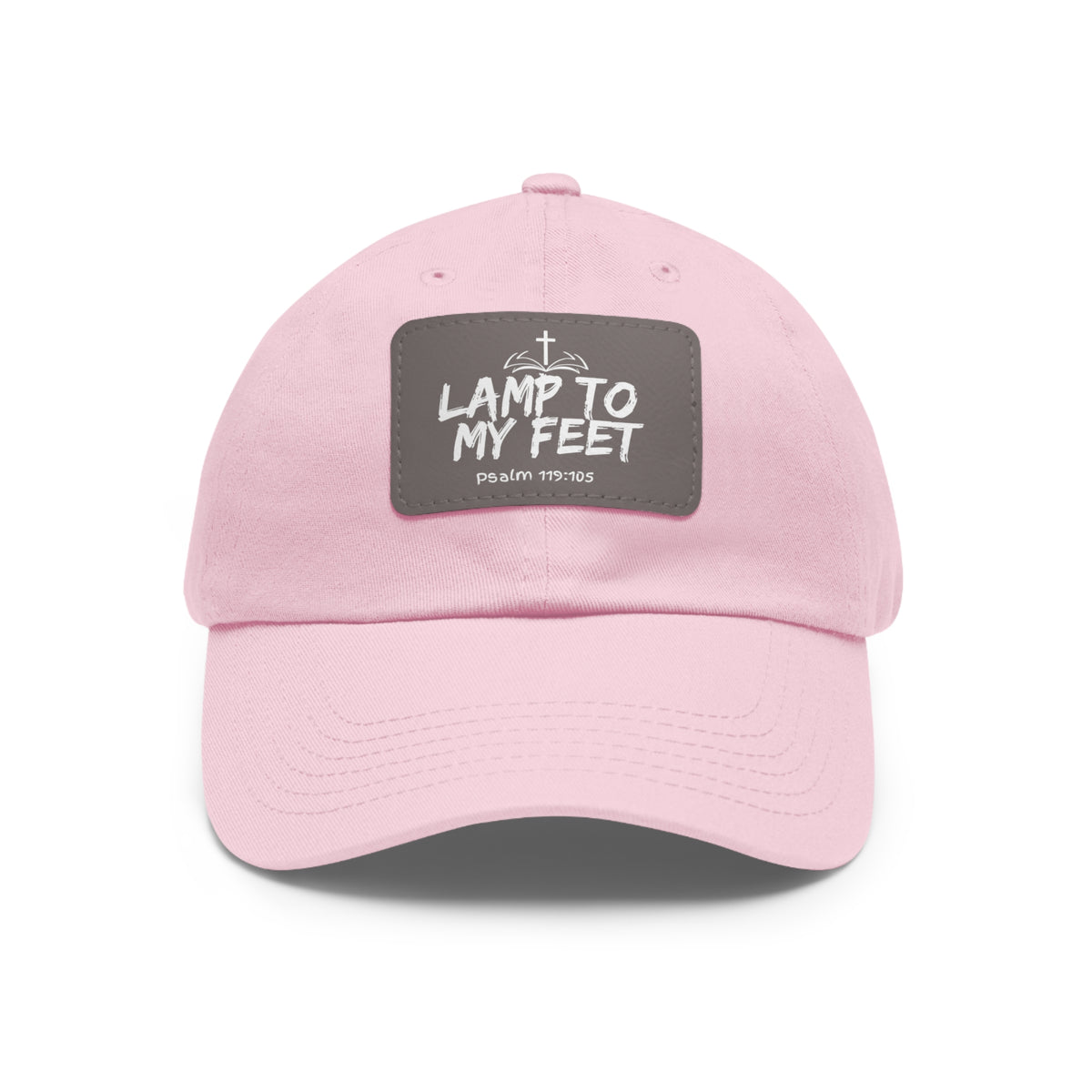 Lamp To My Feet- Dad Hat with Leather Patch (Rectangle)