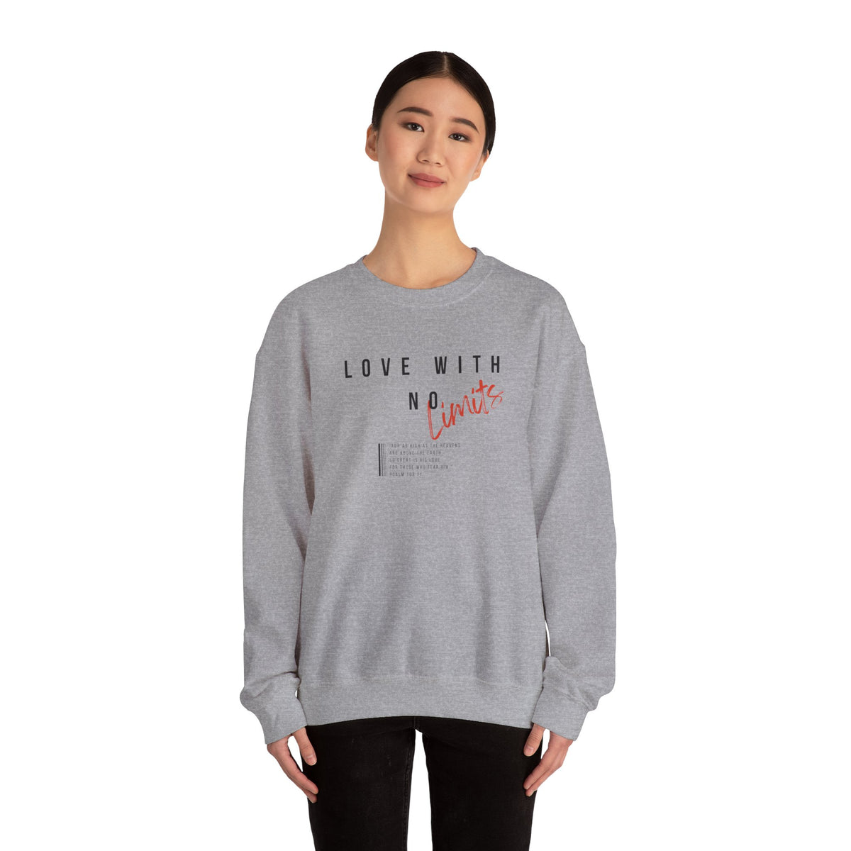 Love With No Limits- Unisex Heavy Blend™ Crewneck Sweatshirt