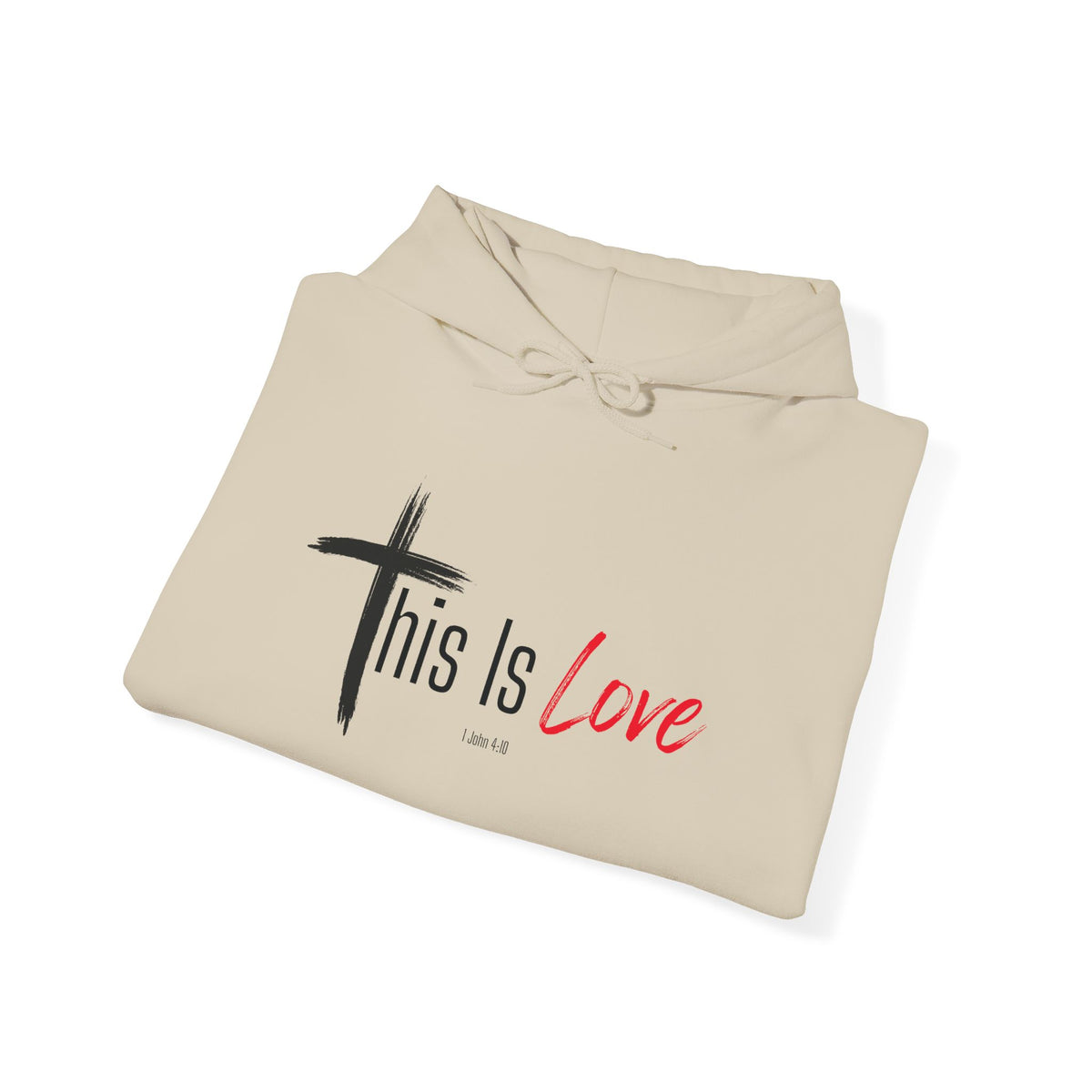 This Is Love Christian Hoodie – 1 John 4:10 Faith Apparel - Unisex Heavy Blend™ Hooded Sweatshirt