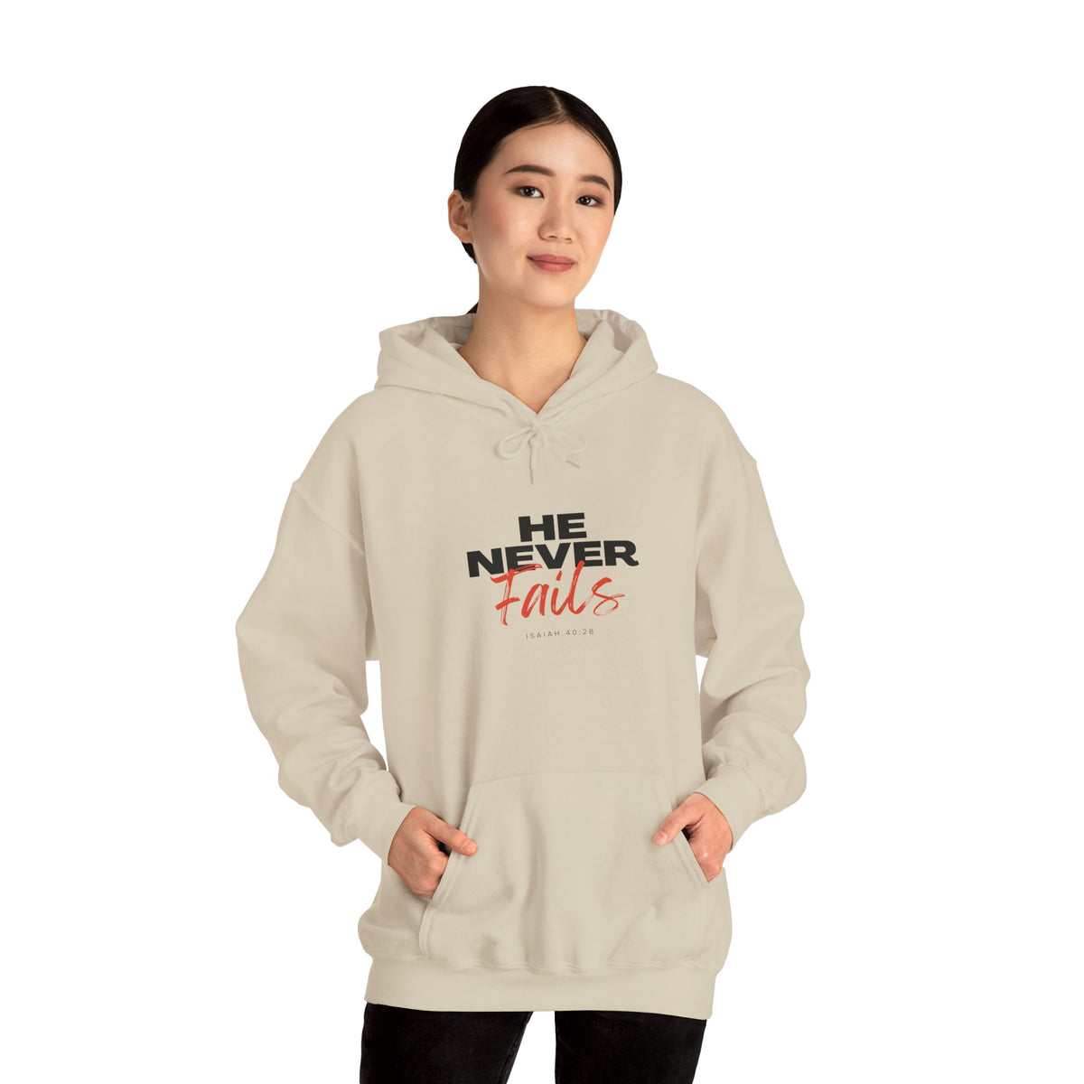 He Never Fails- Unisex Heavy Blend™ Hooded Sweatshirt