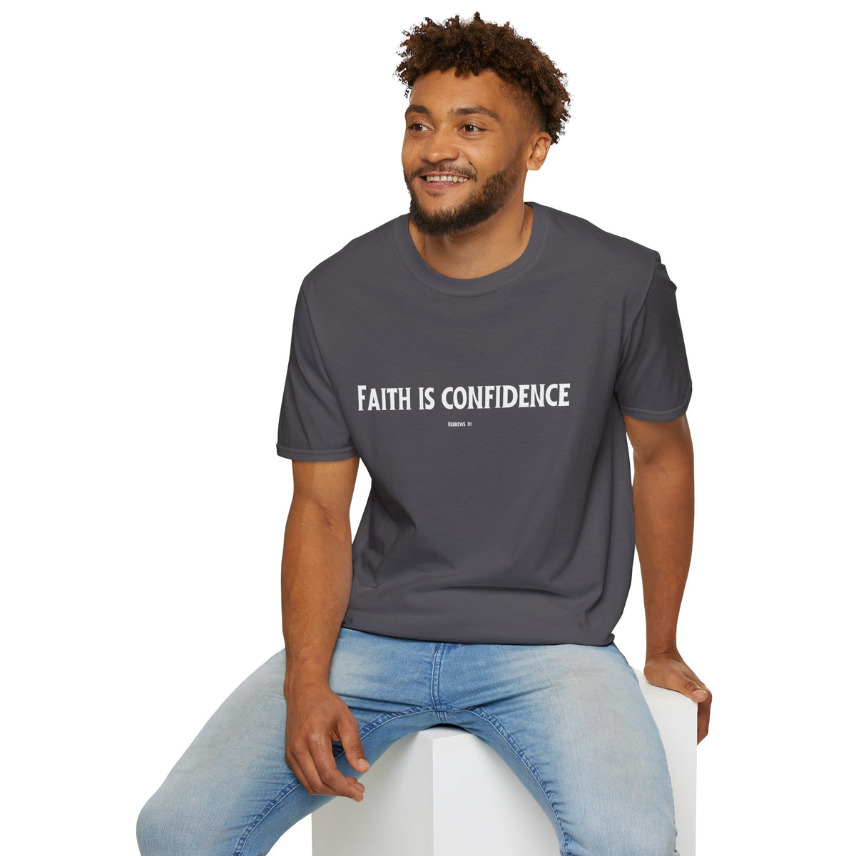 Faith is Confidence Christian T-Shirt – Faith-Inspired Holiday Apparel | Unisex Softstyle T-Shirt