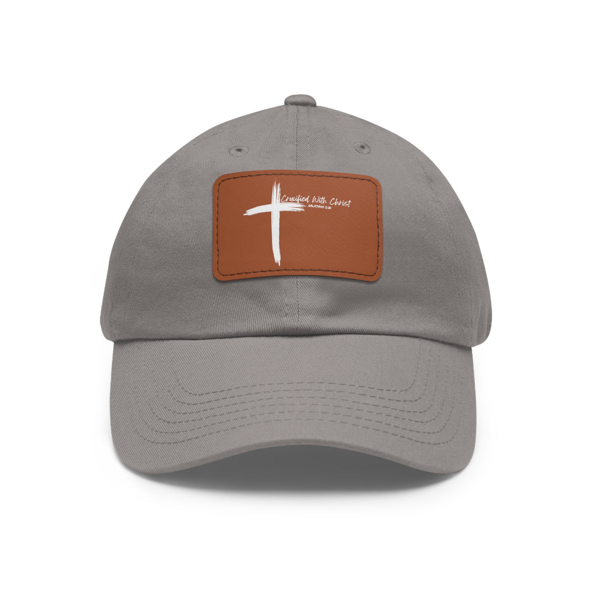 Crucified With Christ Ver.2- Dad Hat with Leather Patch (Rectangle)