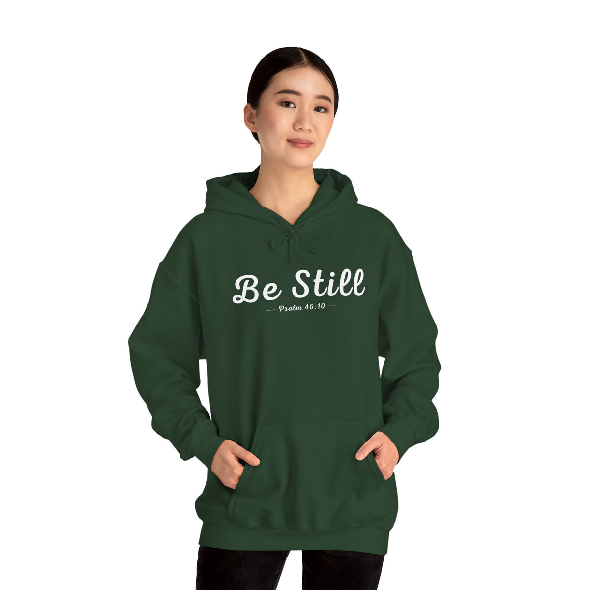 Be Still Christian Hoodie – Psalm 46:10 Faith Comfort Wear