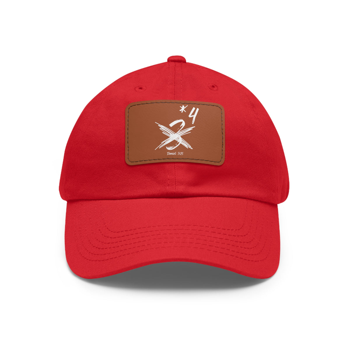 Not Just Three- Dad Hat with Leather Patch (Rectangle)