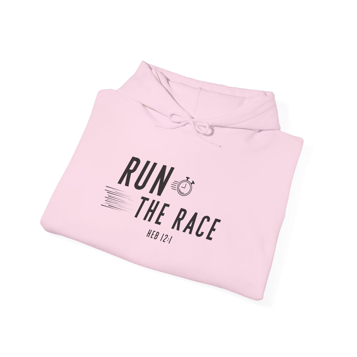 Run the Race Christian Hoodie – Hebrews 12:1 Faith Comfort Wear