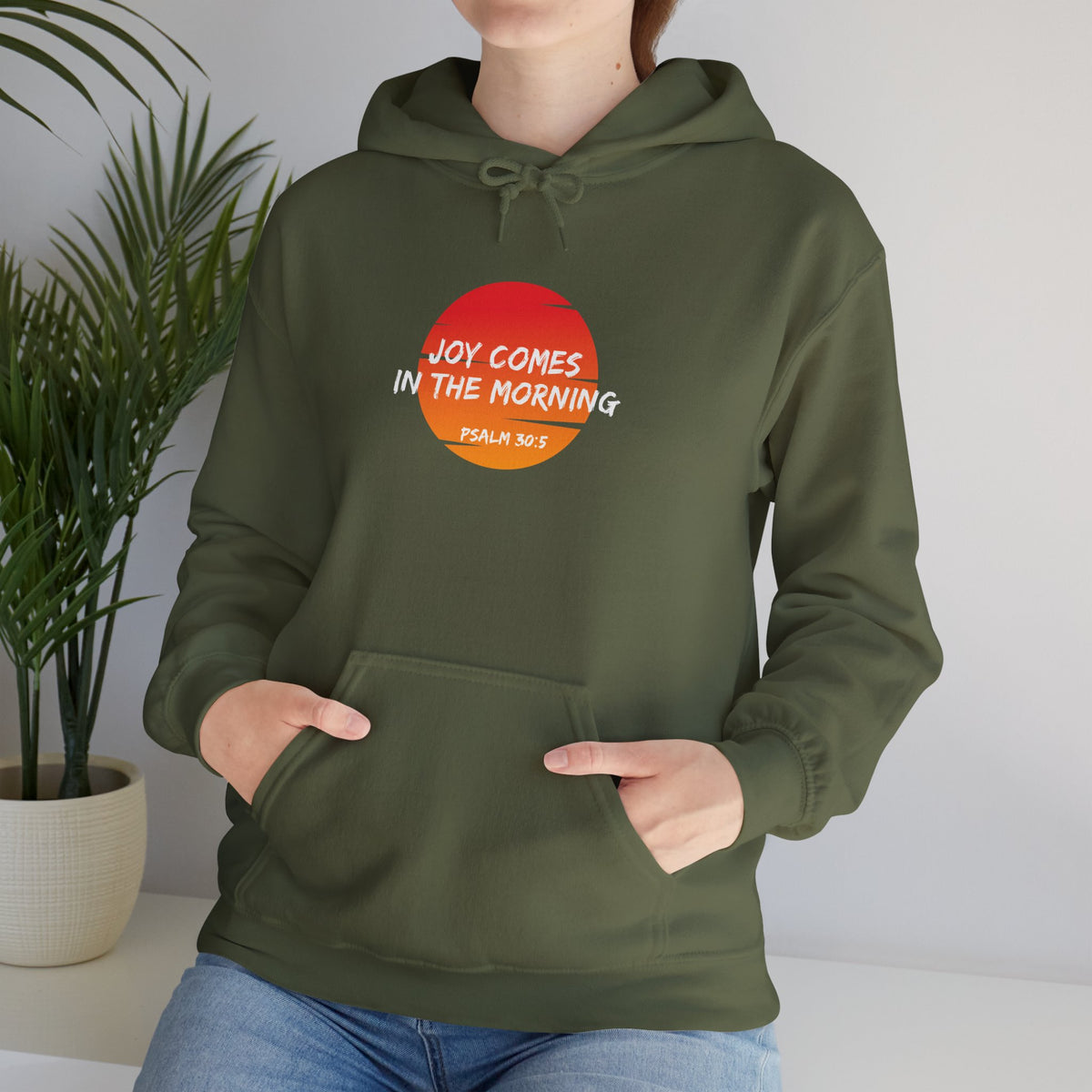 Joy Comes in the Morning- Unisex Heavy Blend™ Hooded Sweatshirt