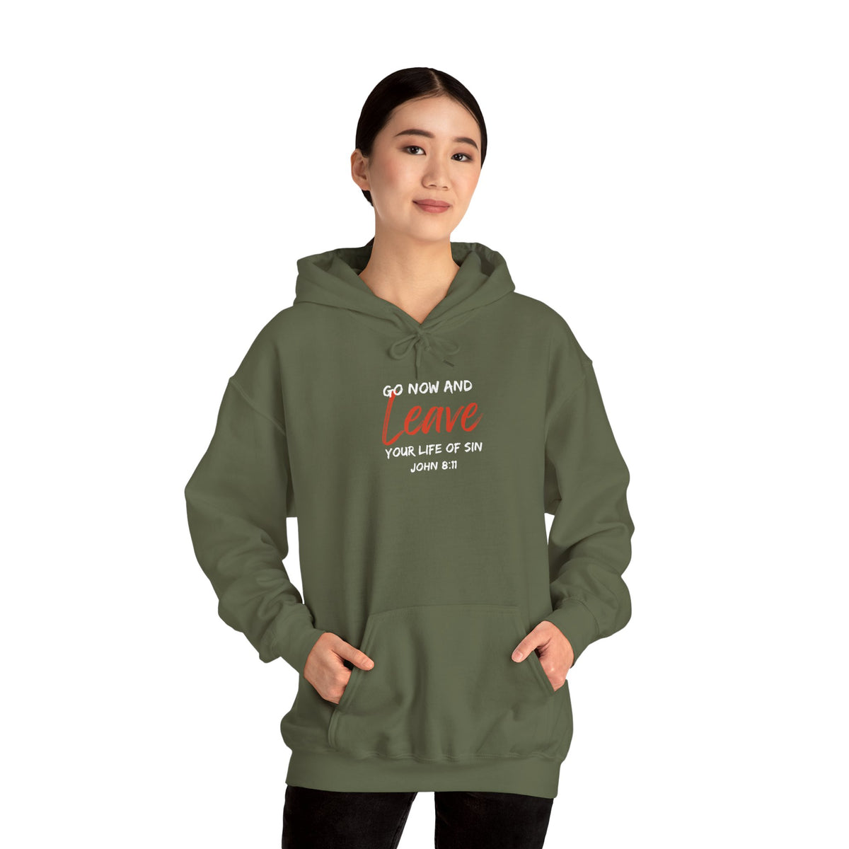 Go Now and Leave Your Life of Sin- Unisex Heavy Blend™ Hooded Sweatshirt