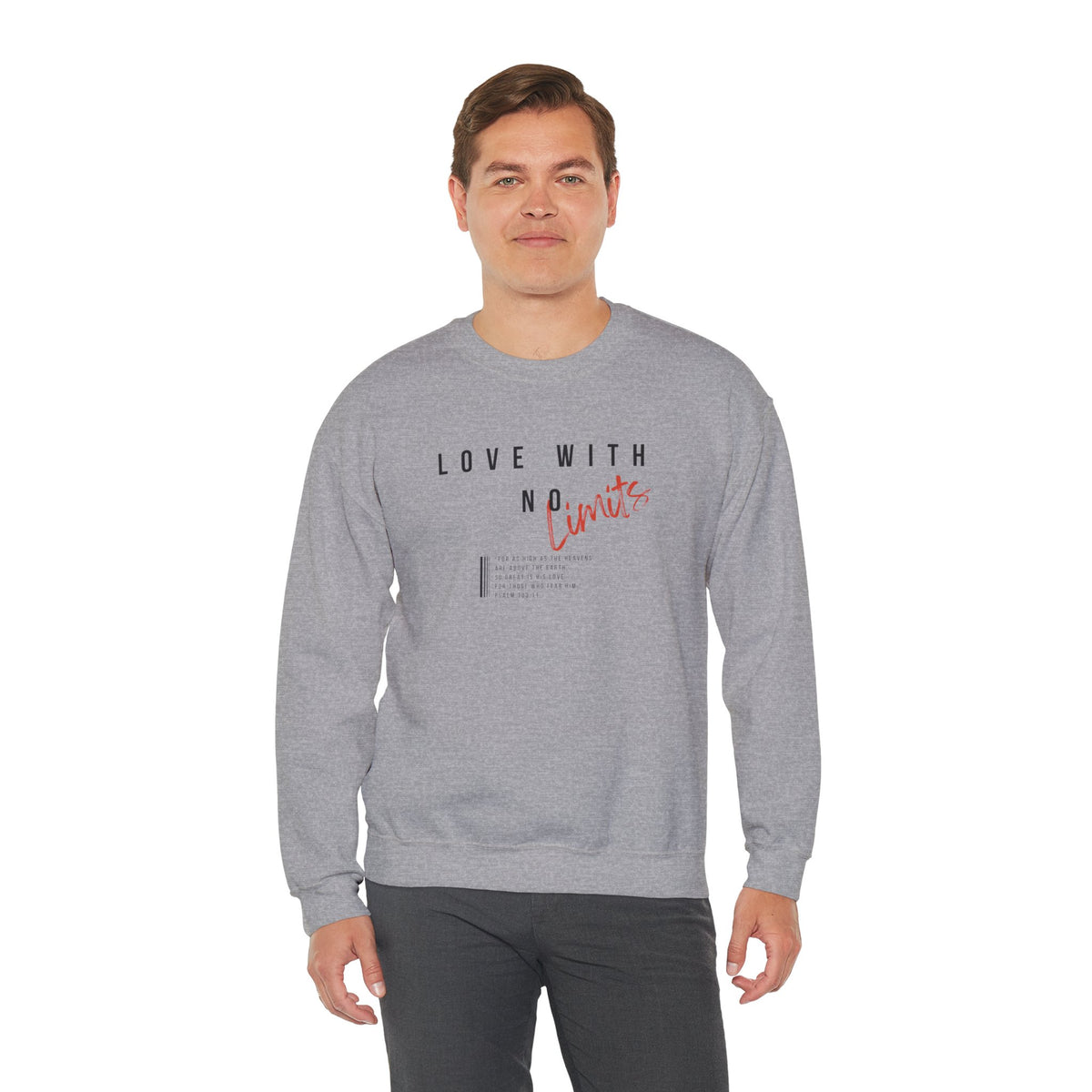 Love With No Limits- Unisex Heavy Blend™ Crewneck Sweatshirt