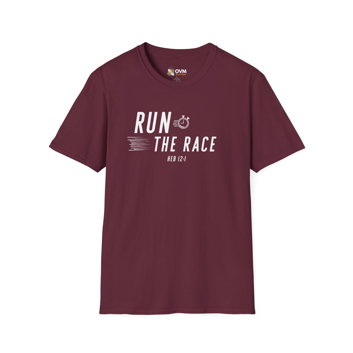 Run the Race Christian T-Shirt – Hebrews 12:1 Faith Apparel