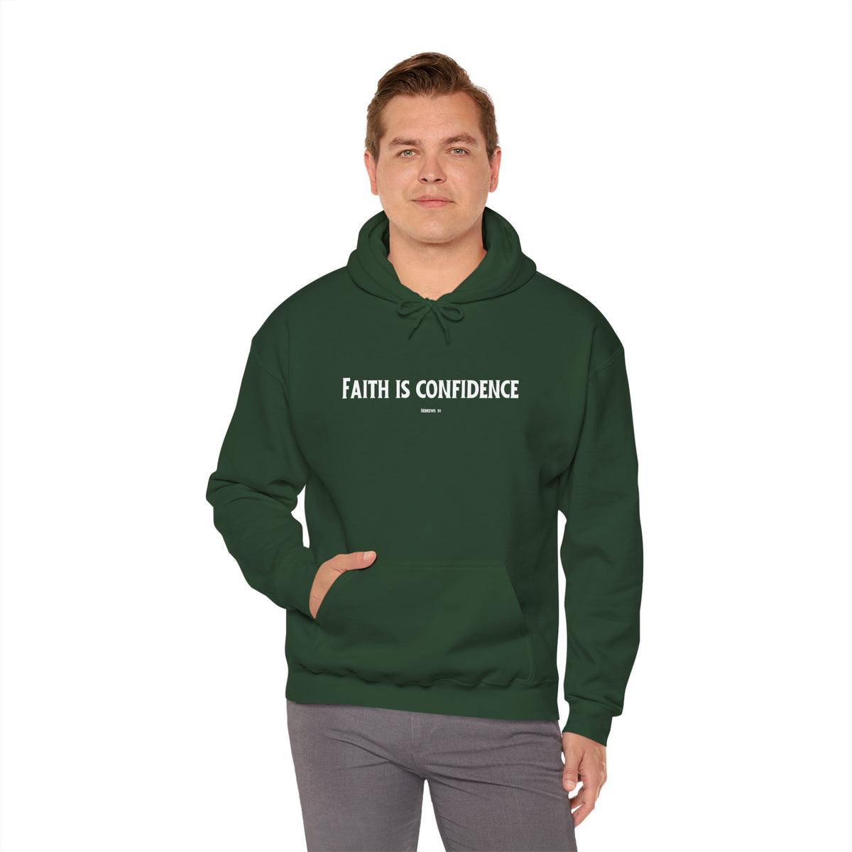 Faith is Confidence Christian Hoodie – Faith-Based Christmas Wear | Unisex Heavy Blend™ Hooded Sweatshirt