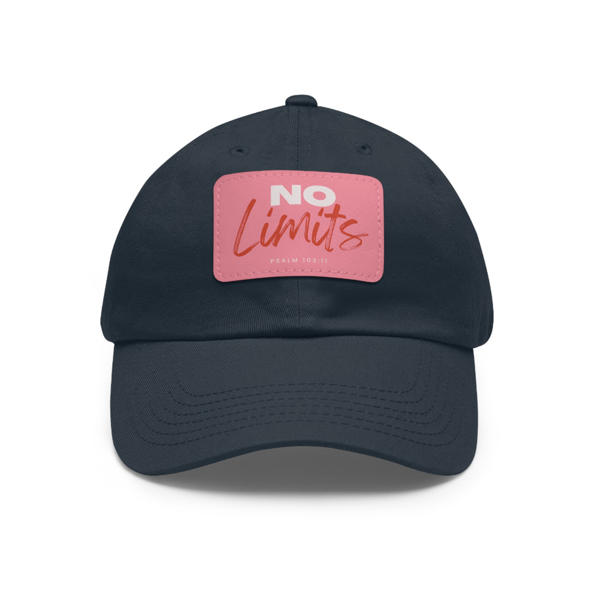 No Limits- Dad Hat with Leather Patch (Rectangle)