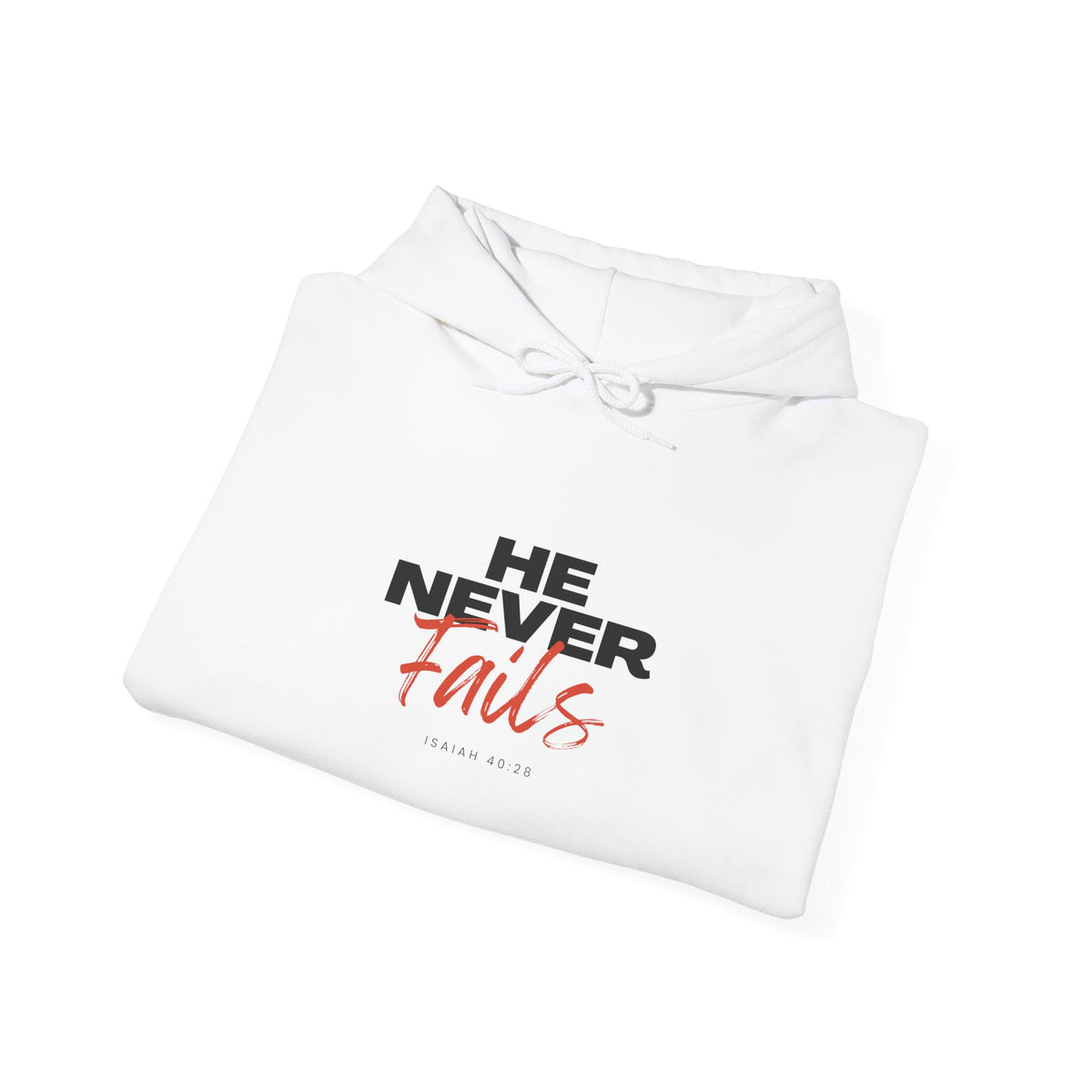 "He Never Fails" Unisex Heavy Blend™ Hooded Sweatshirt