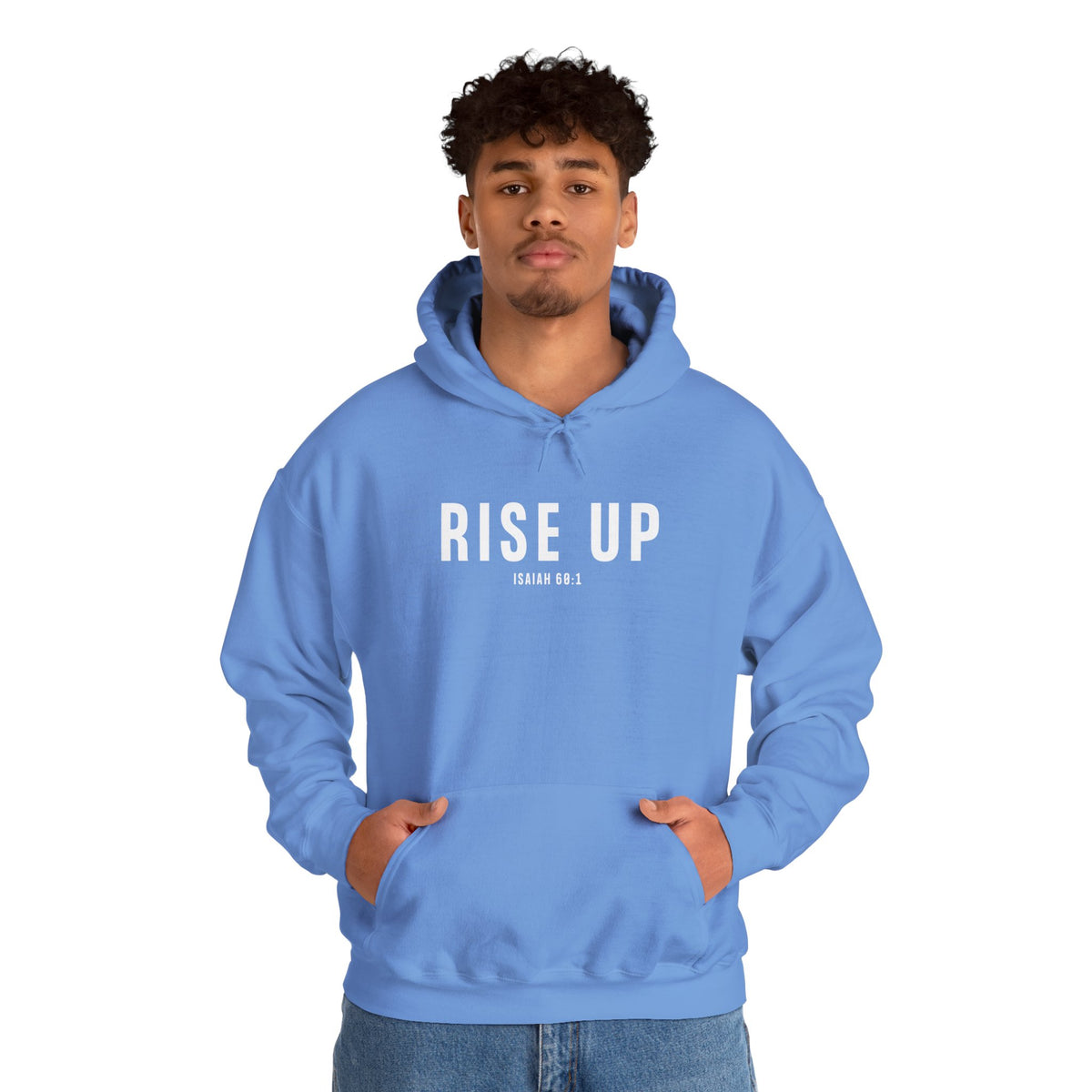 Rise Up Christian Hoodie – Isaiah 60:1 Faith Comfort Wear