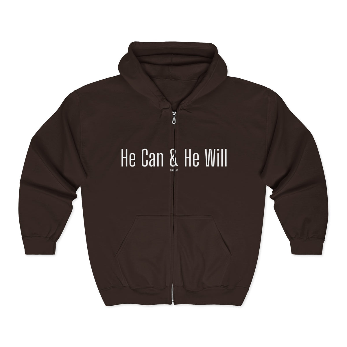 He Can & He Will | Men's Heavy Blend™ Full Zip Hooded Sweatshirt