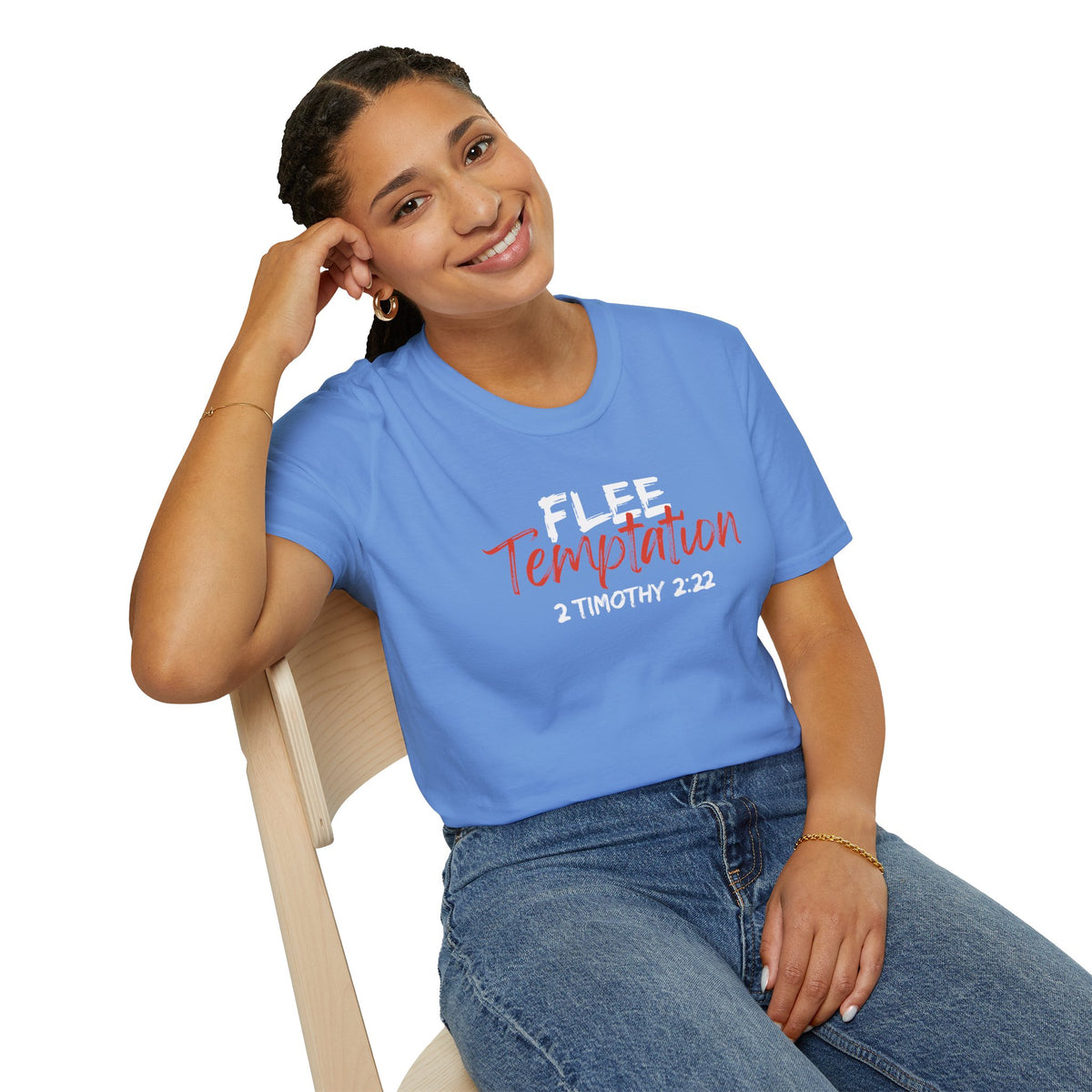 "Flee Temptation" Unisex Softstyle T-Shirt