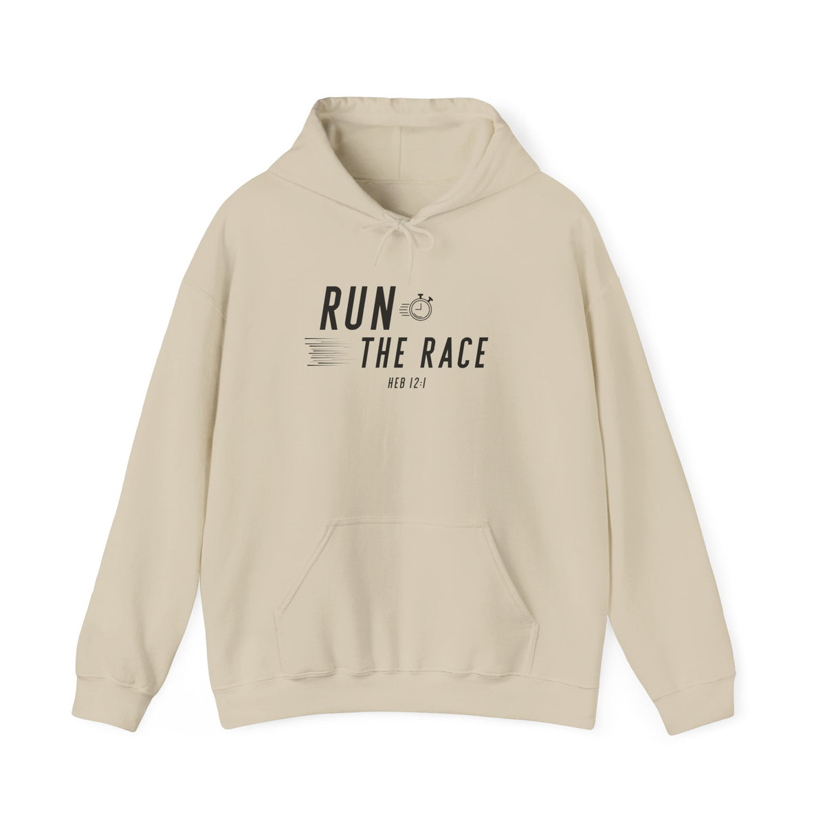 Run the Race Christian Hoodie – Hebrews 12:1 Faith Comfort Wear