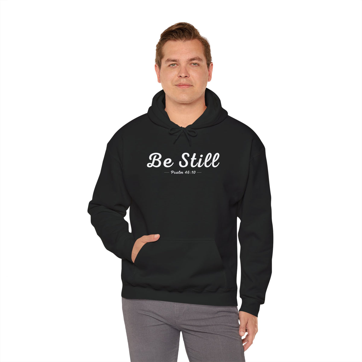 Be Still Christian Hoodie – Psalm 46:10 Faith Comfort Wear