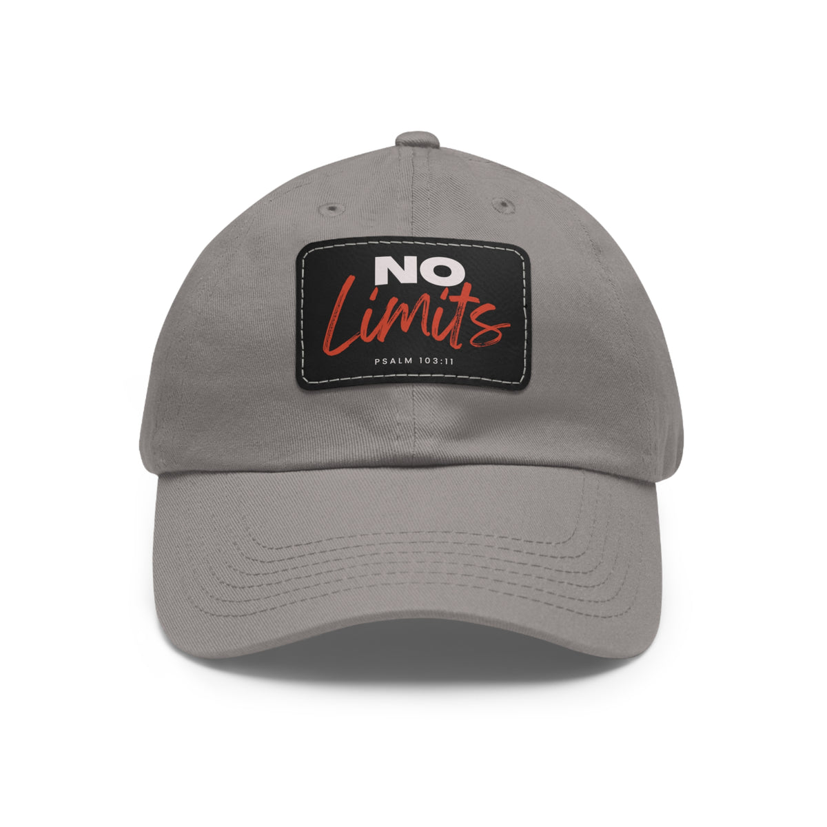 No Limits- Dad Hat with Leather Patch (Rectangle)