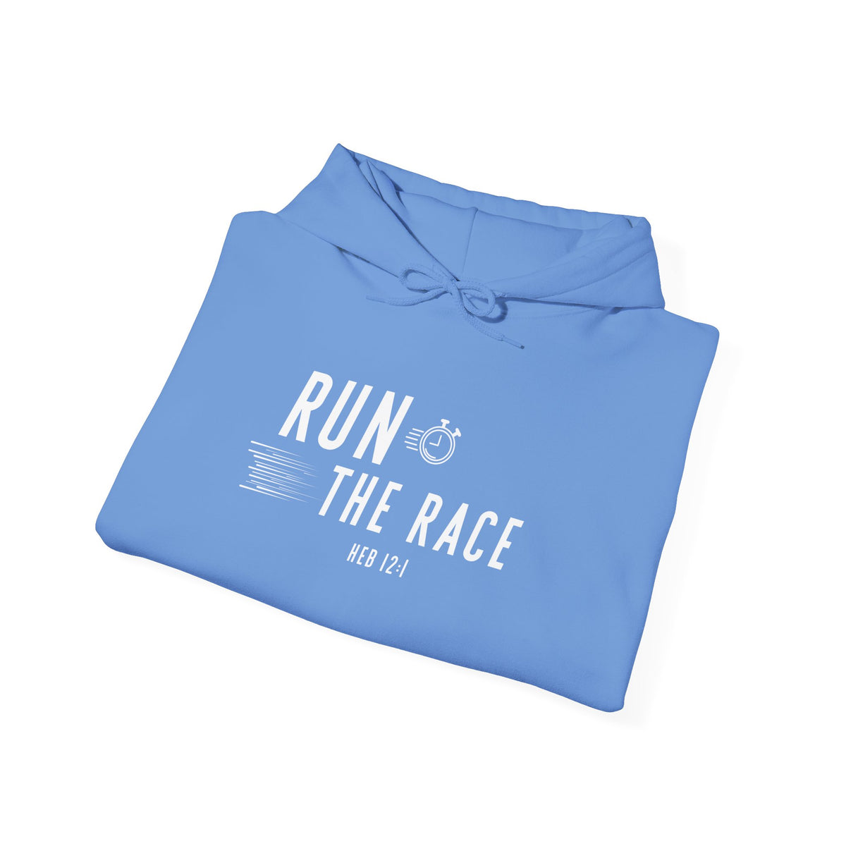 Run the Race Christian Hoodie – Hebrews 12:1 Faith Comfort Wear