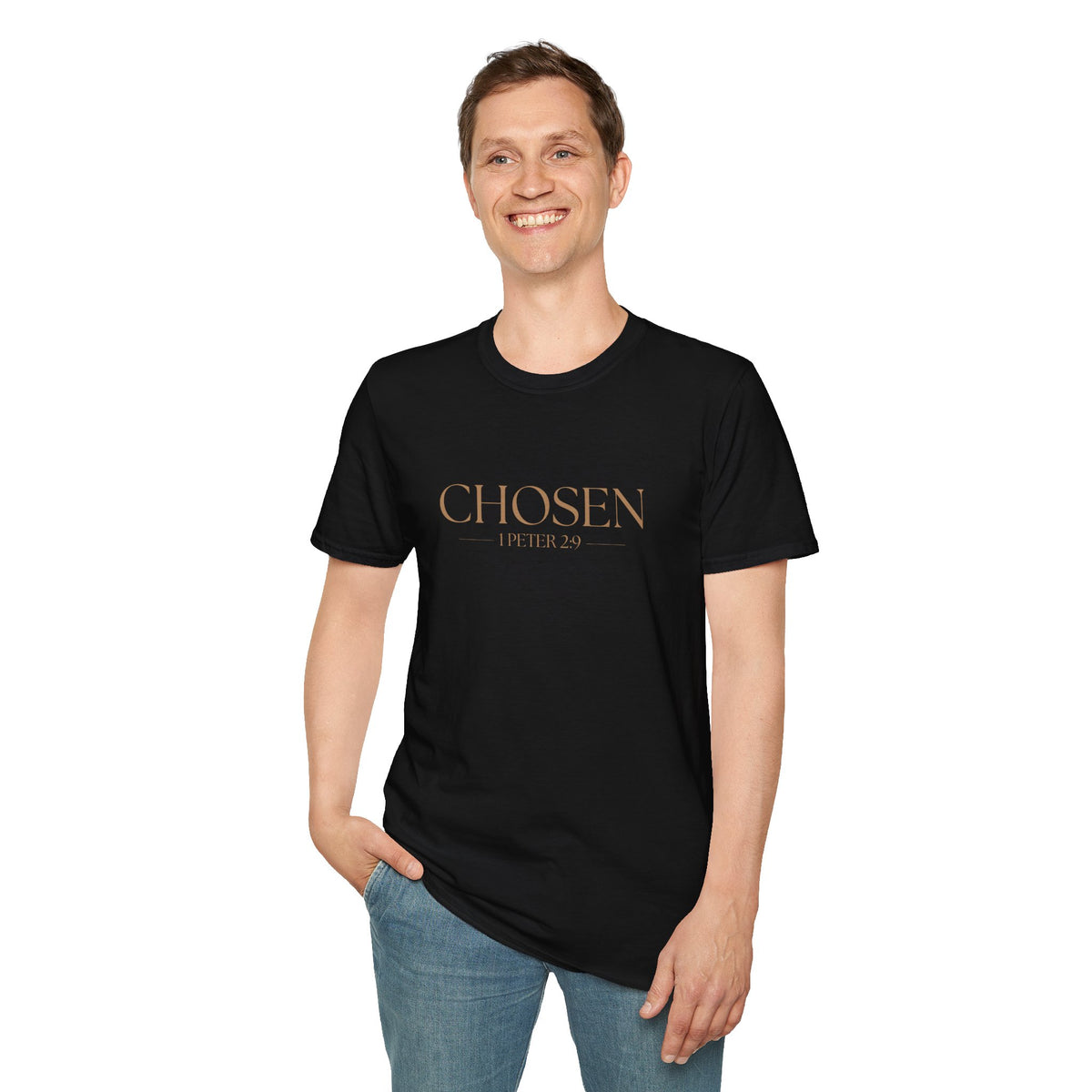 Chosen Christian T-Shirt – 1 Peter 2:9 Faith Apparel - Unisex Softstyle T-Shirt