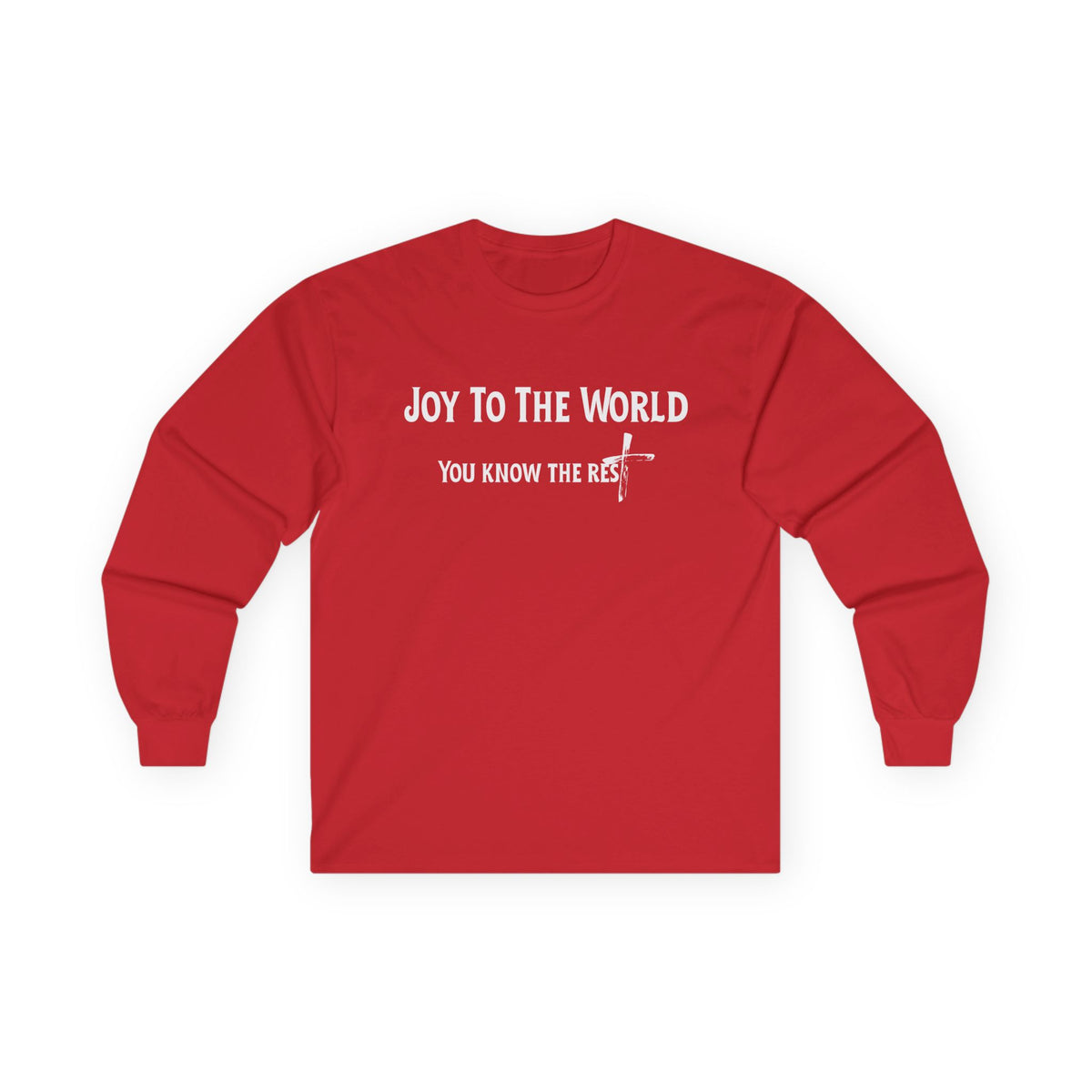 Joy to the World Christian Long Sleeve T-Shirt – Faith-Inspired Holiday Apparel | Unisex Ultra Cotton Long Sleeve Tee