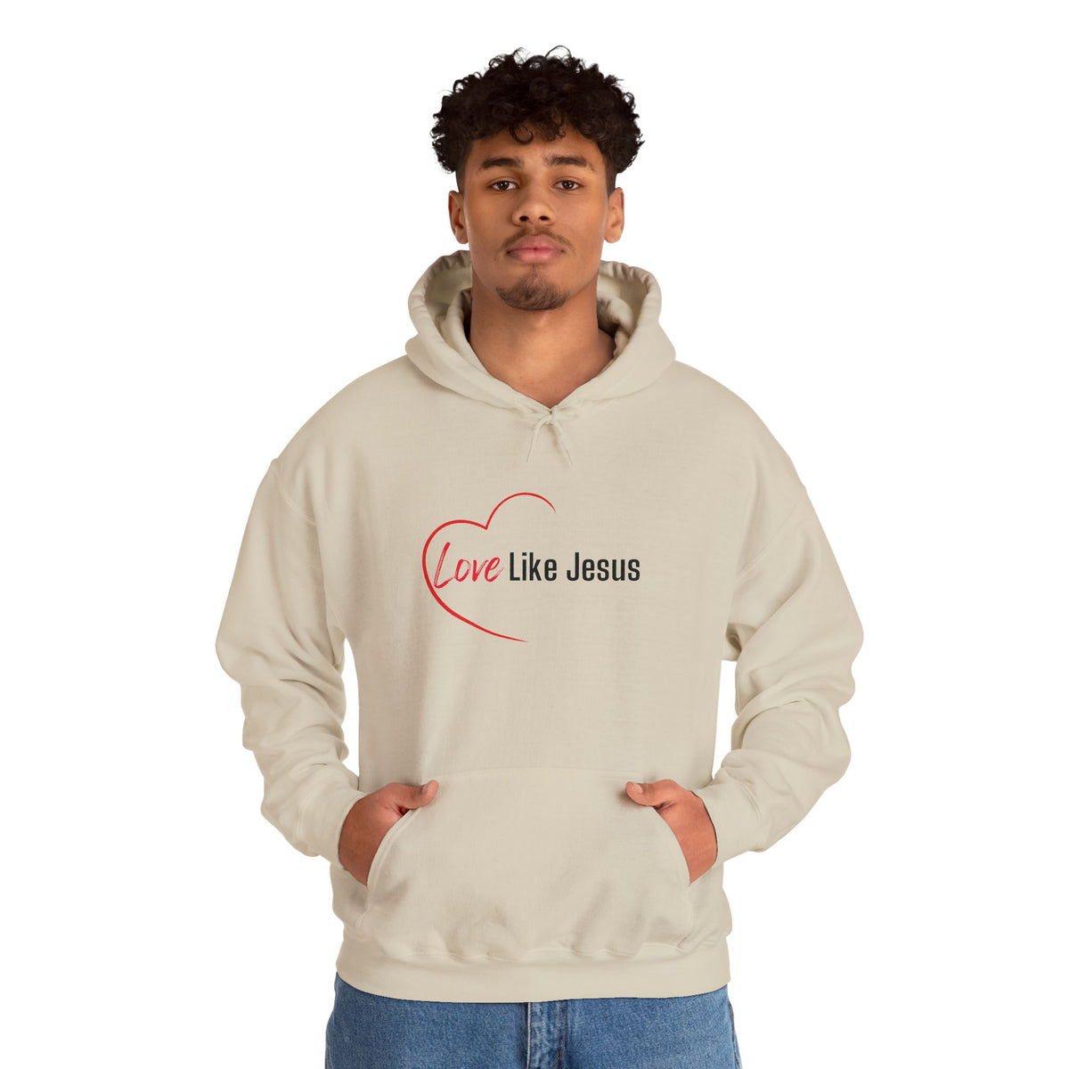 Love Like Jesus Christian Hoodie – Faith-Inspired Comfort Wear - Unisex Heavy Blend™ Hooded Sweatshirt