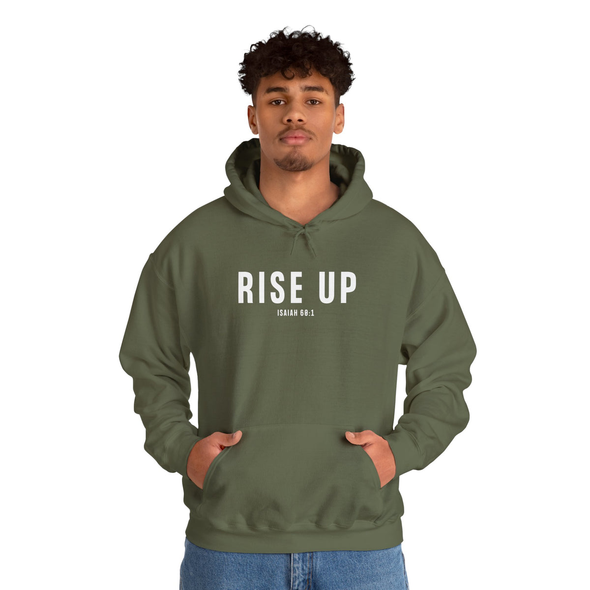 Rise Up Christian Hoodie – Isaiah 60:1 Faith Comfort Wear