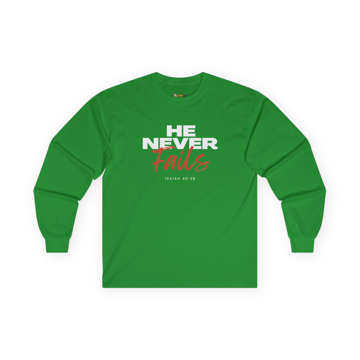 He Never Fails- Unisex Ultra Cotton Long Sleeve Tee