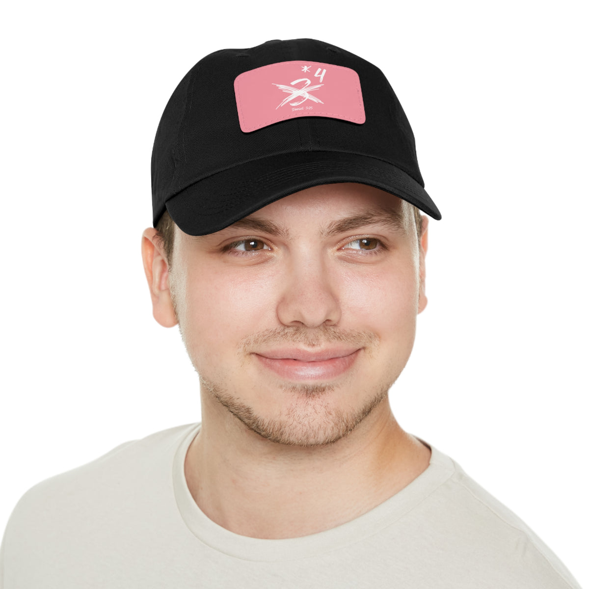 Not Just Three- Dad Hat with Leather Patch (Rectangle)