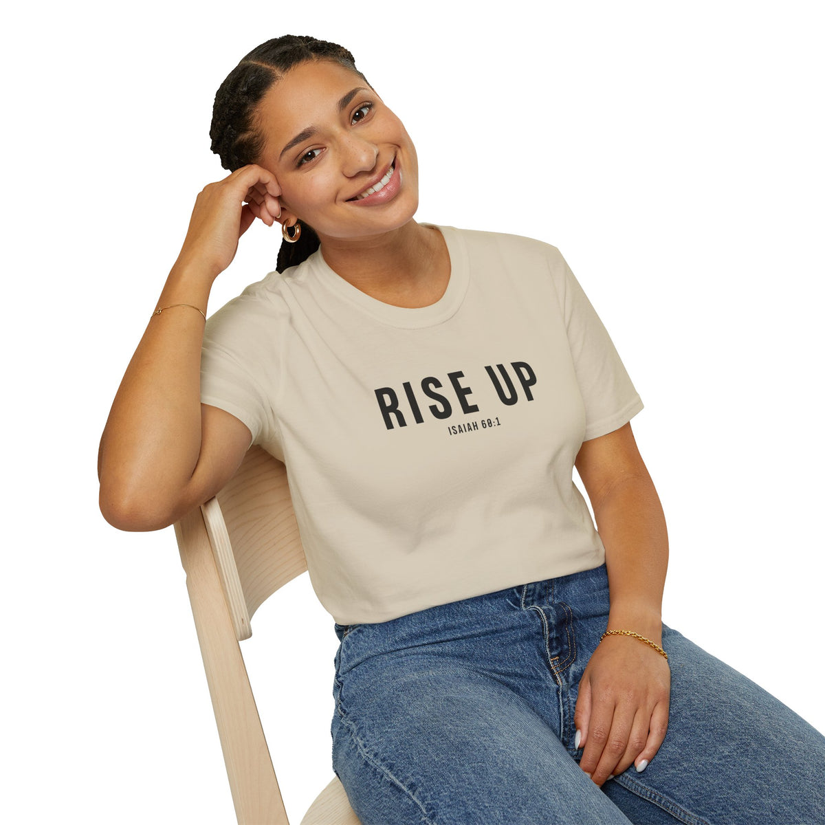 Rise Up Christian T-Shirt – Isaiah 60:1 Faith Apparel