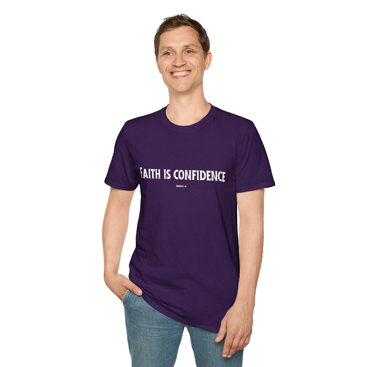 Faith is Confidence Christian T-Shirt – Faith-Inspired Holiday Apparel | Unisex Softstyle T-Shirt